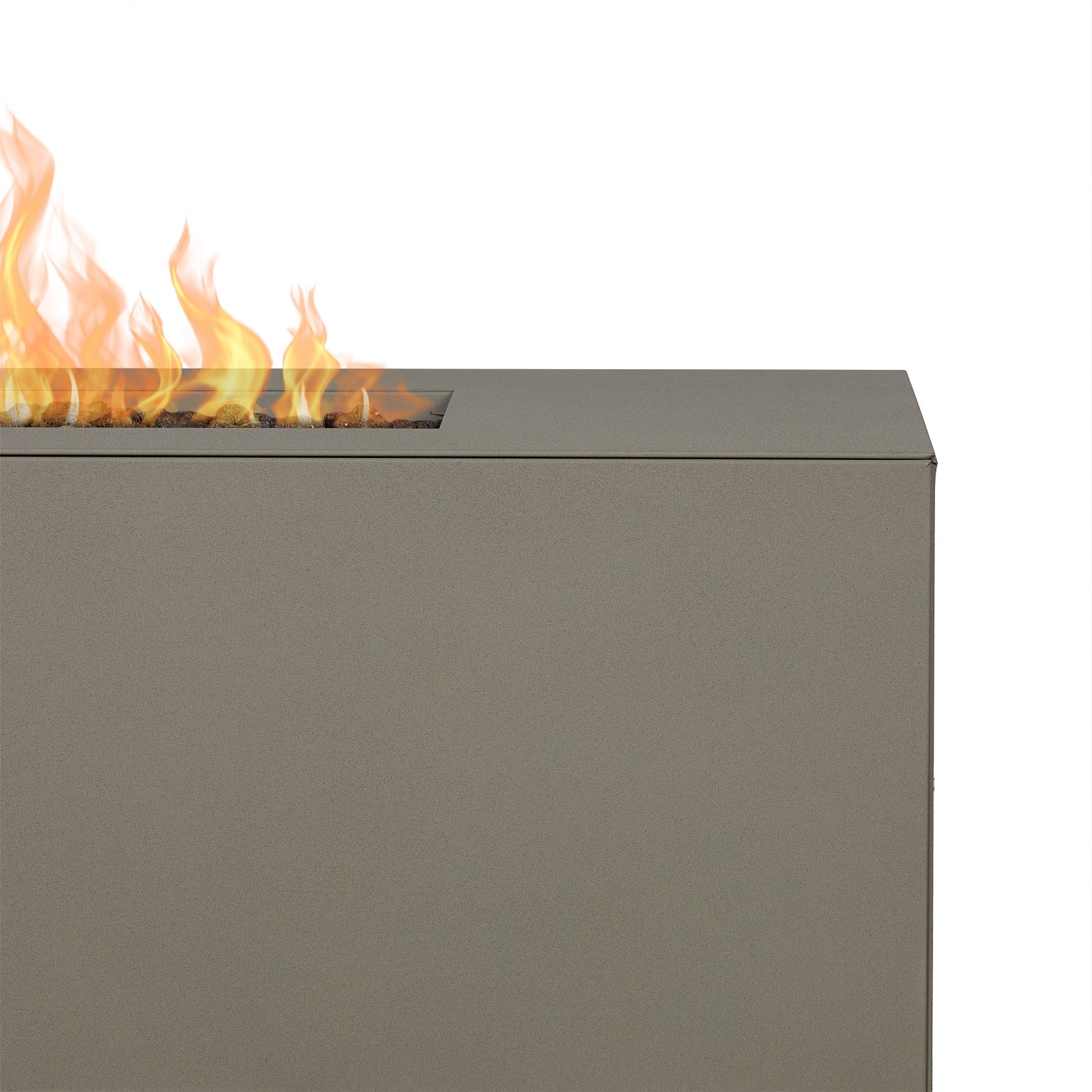 Coden 72" Rectangle Fire Pit Table With Hidden Propane Tank - Real Flame