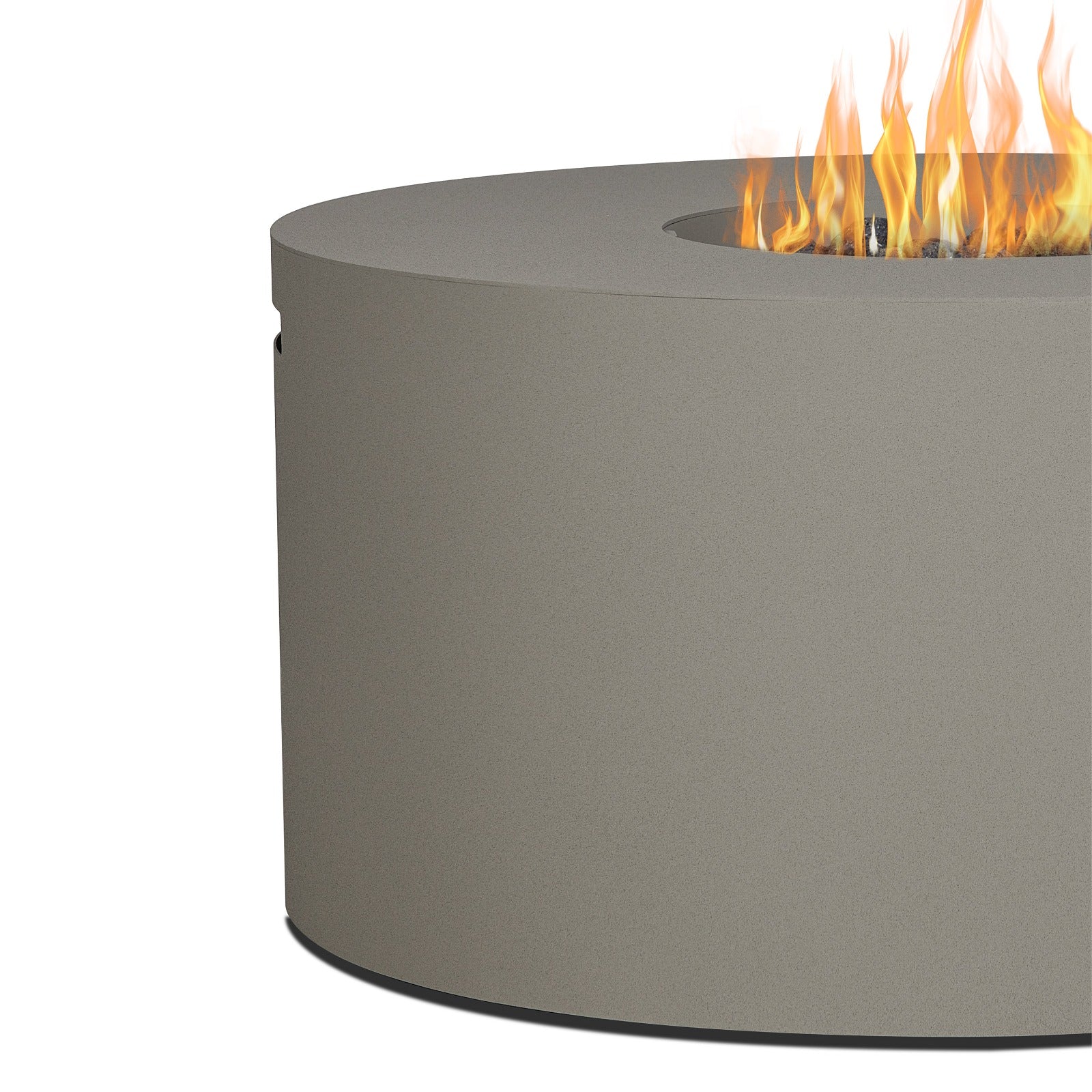 Coden Round Fire Pit Table With Hidden Propane Tank - Real Flame