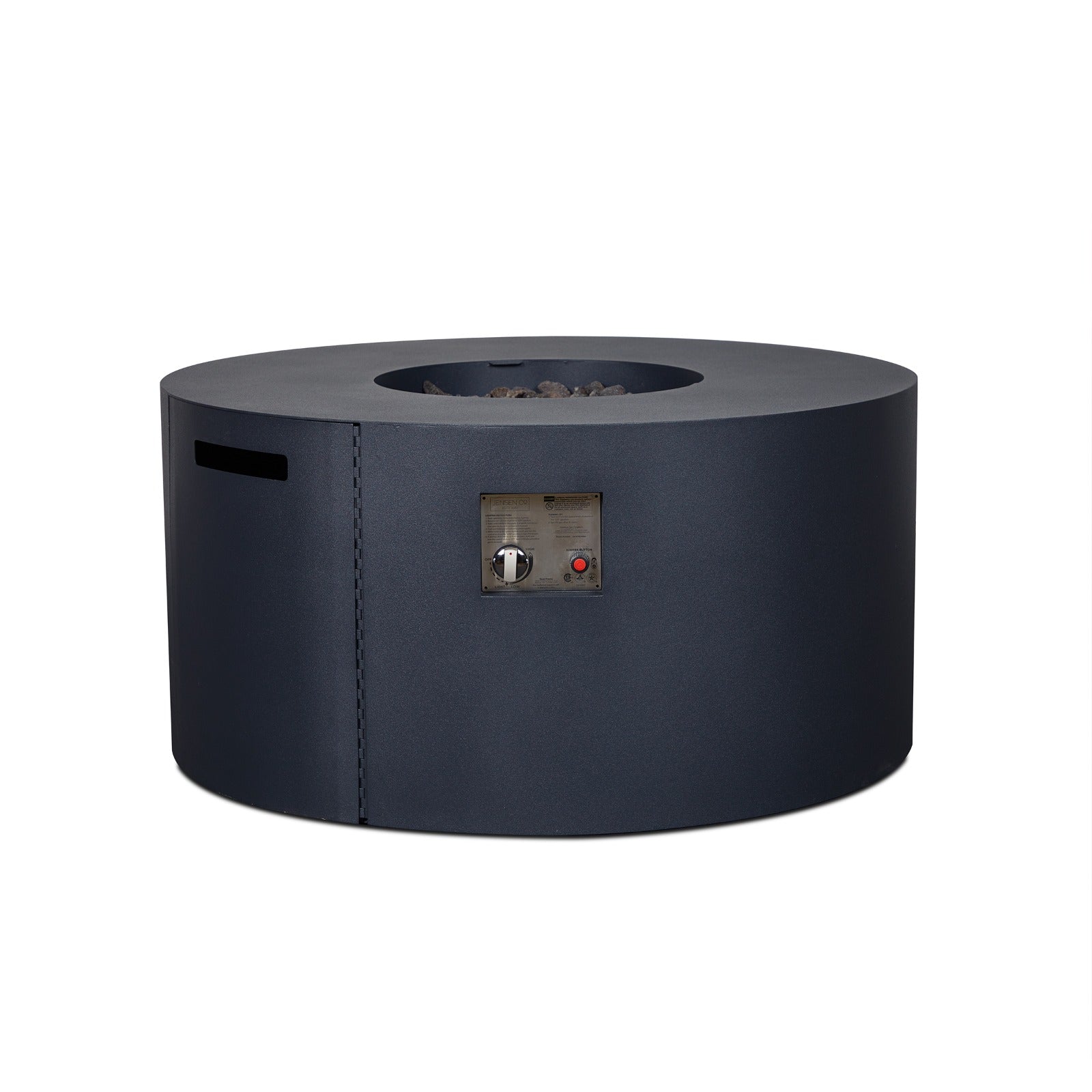 Coden Round Fire Pit Table With Hidden Propane Tank - Real Flame