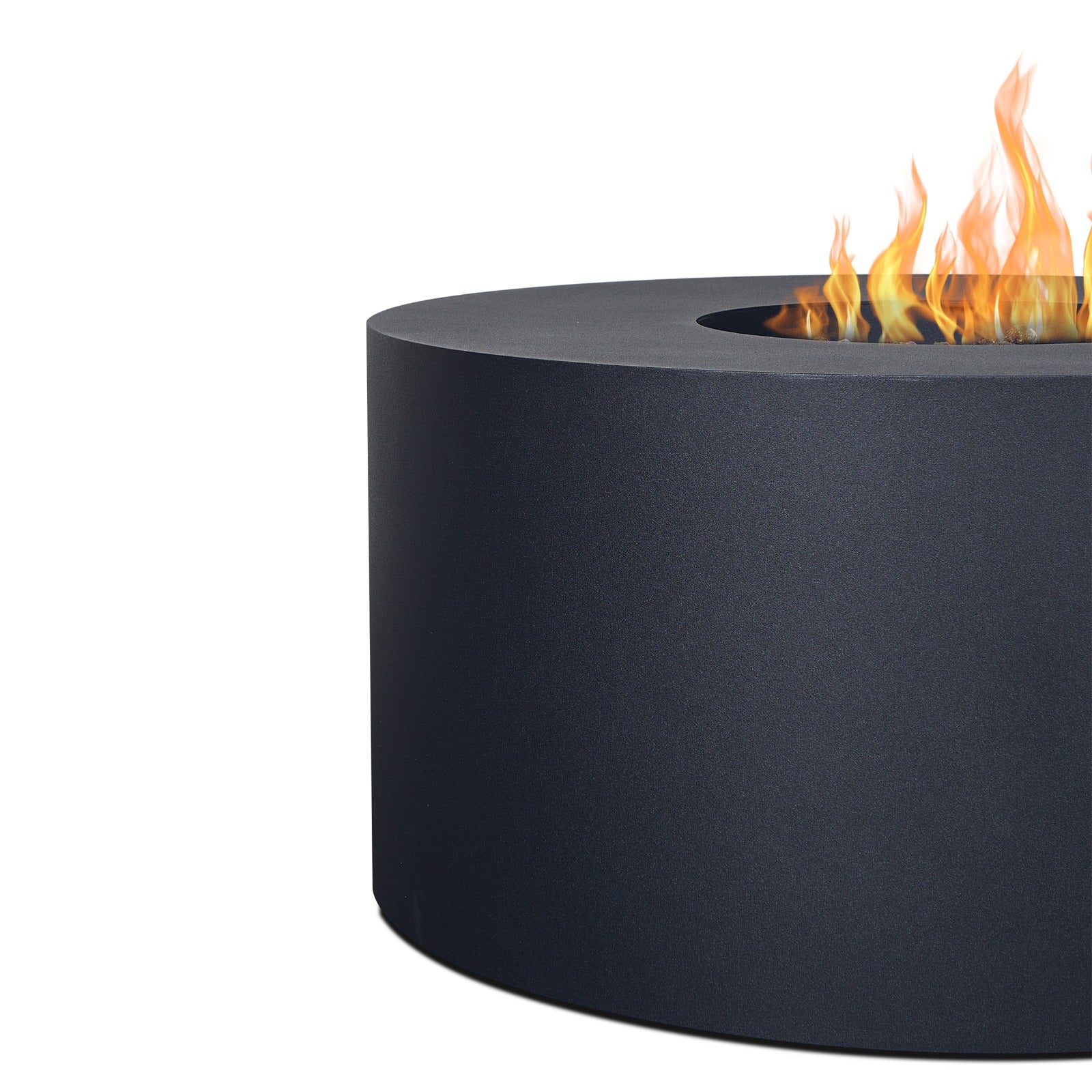 Coden Round Fire Pit Table With Hidden Propane Tank - Real Flame
