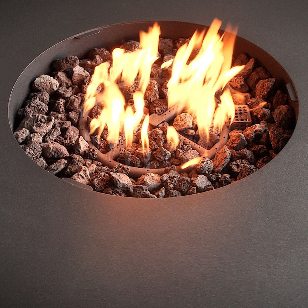 Coden Round Fire Pit Table With Hidden Propane Tank - Real Flame