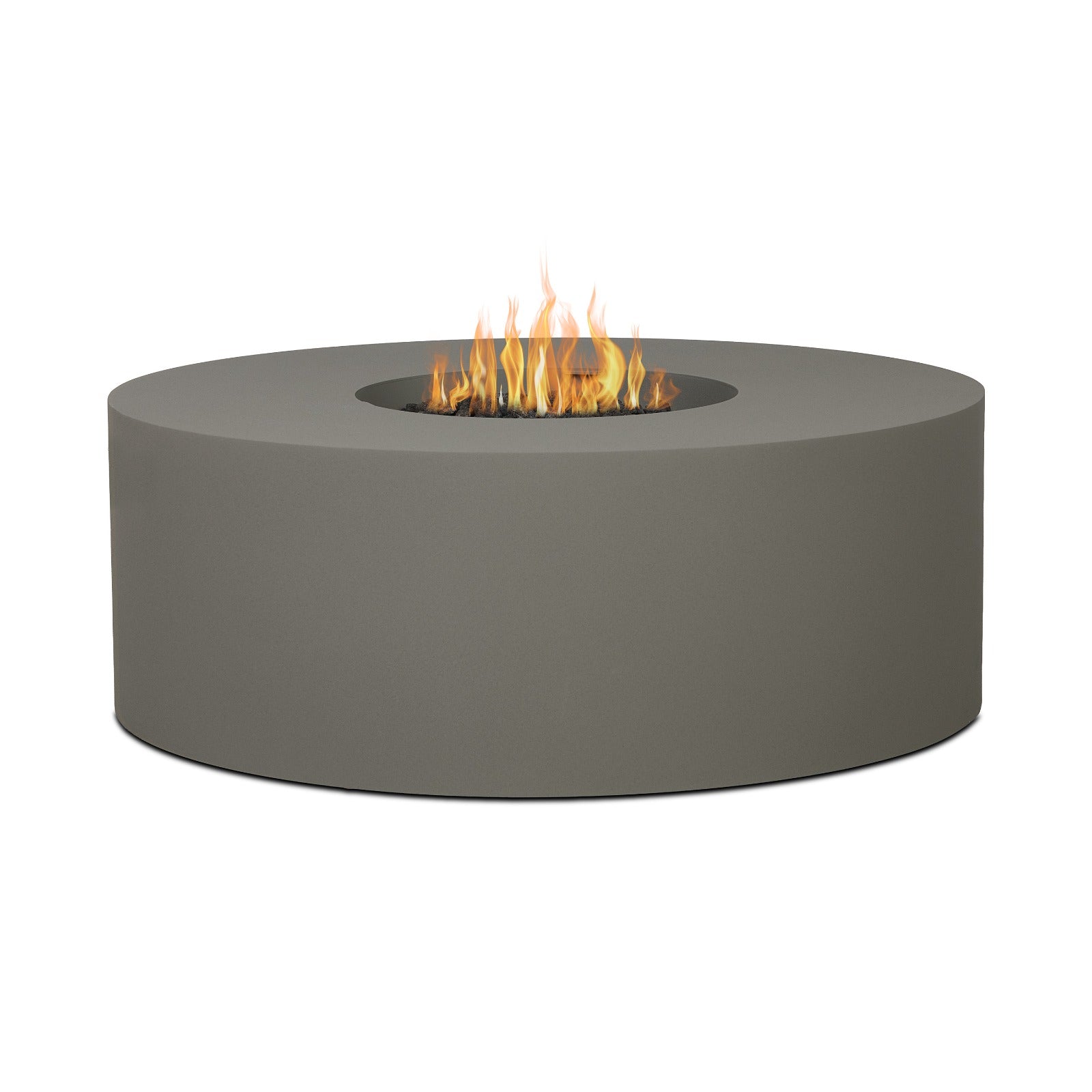 Coden Low Round Fire Pit Table With Hidden Propane Tank - Real Flame