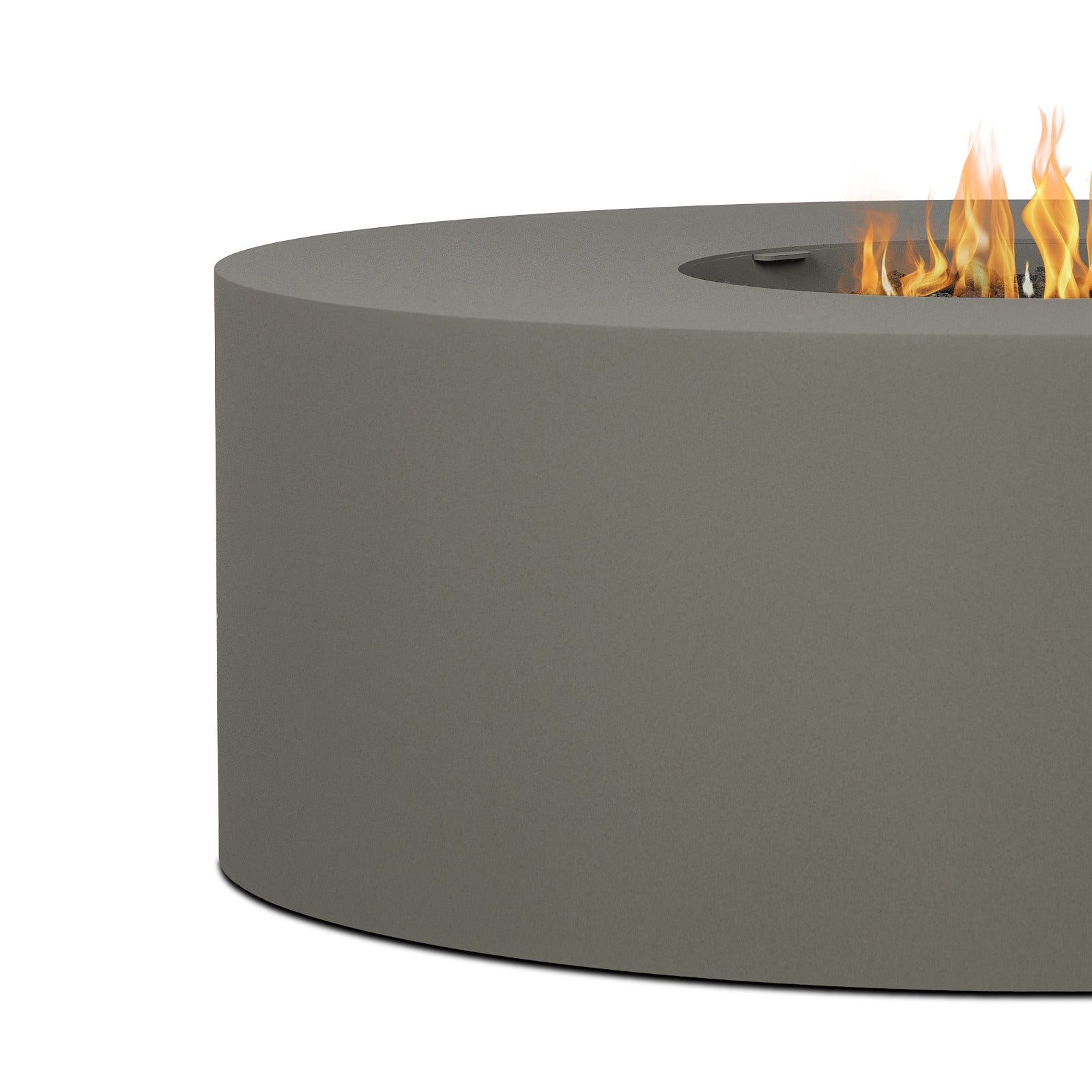 Coden Low Round Fire Pit Table With Hidden Propane Tank - Real Flame