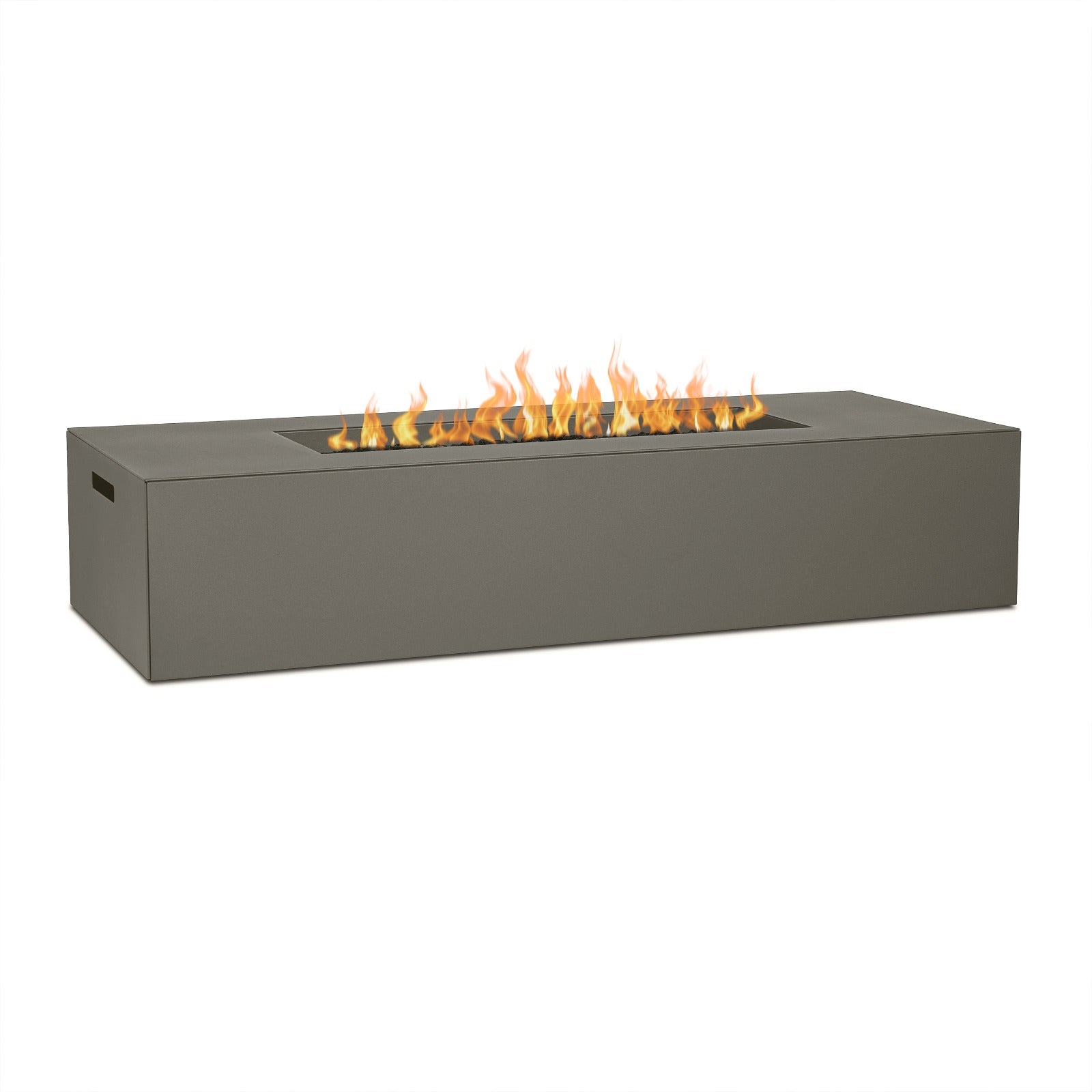 Coden 72" Low Rectangle Fire Pit Table With Hidden Propane Tank - Real Flame