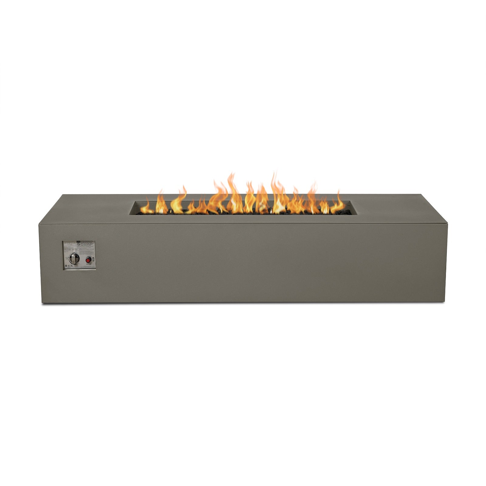 Coden 72" Low Rectangle Fire Pit Table With Hidden Propane Tank - Real Flame