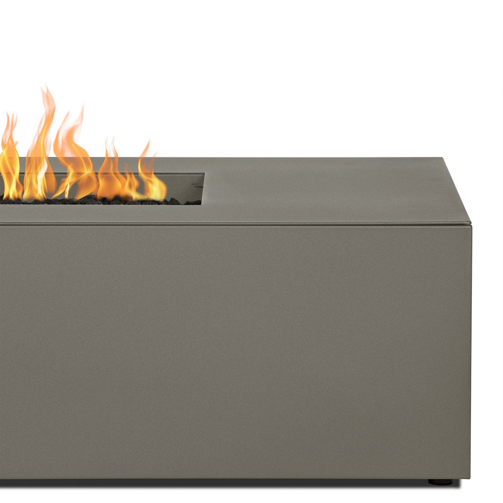 Coden 72" Low Rectangle Fire Pit Table With Hidden Propane Tank - Real Flame