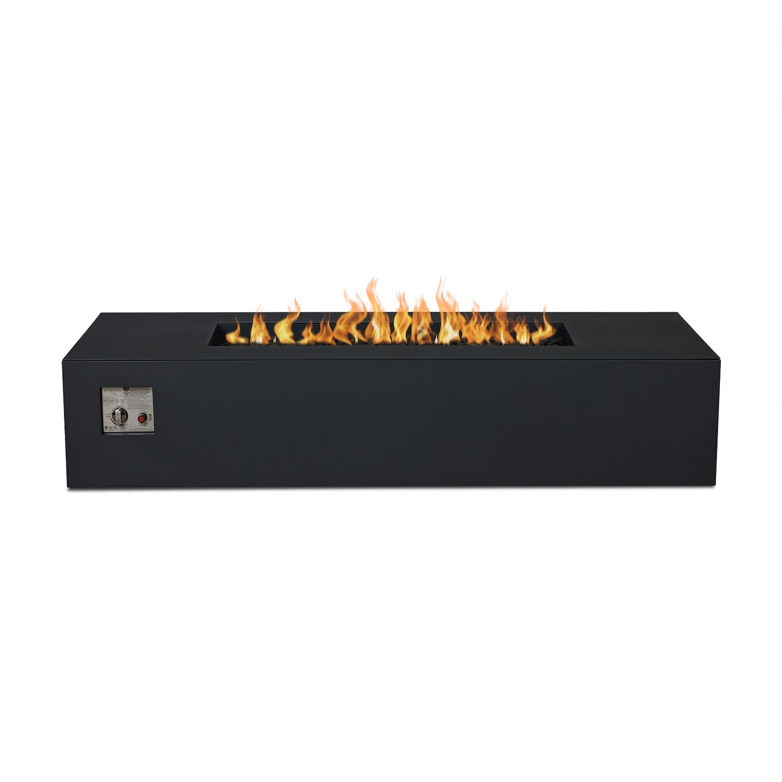 Coden 72" Low Rectangle Fire Pit Table With Hidden Propane Tank - Real Flame