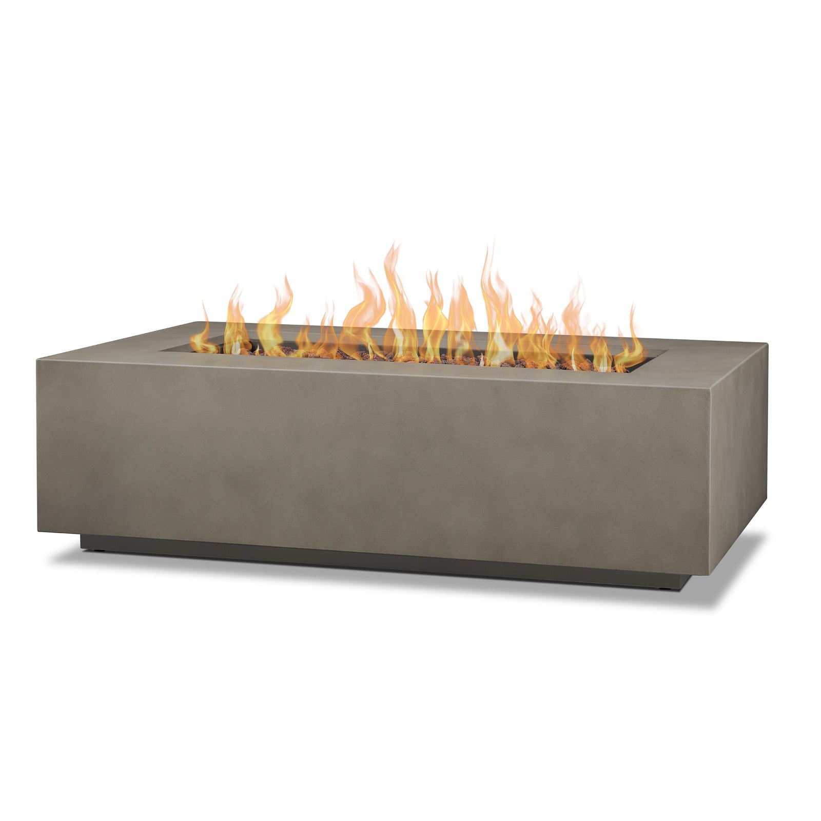 Aegean 50" Rectangle Propane or Natural Gas Fire Pit Table - Real Flame