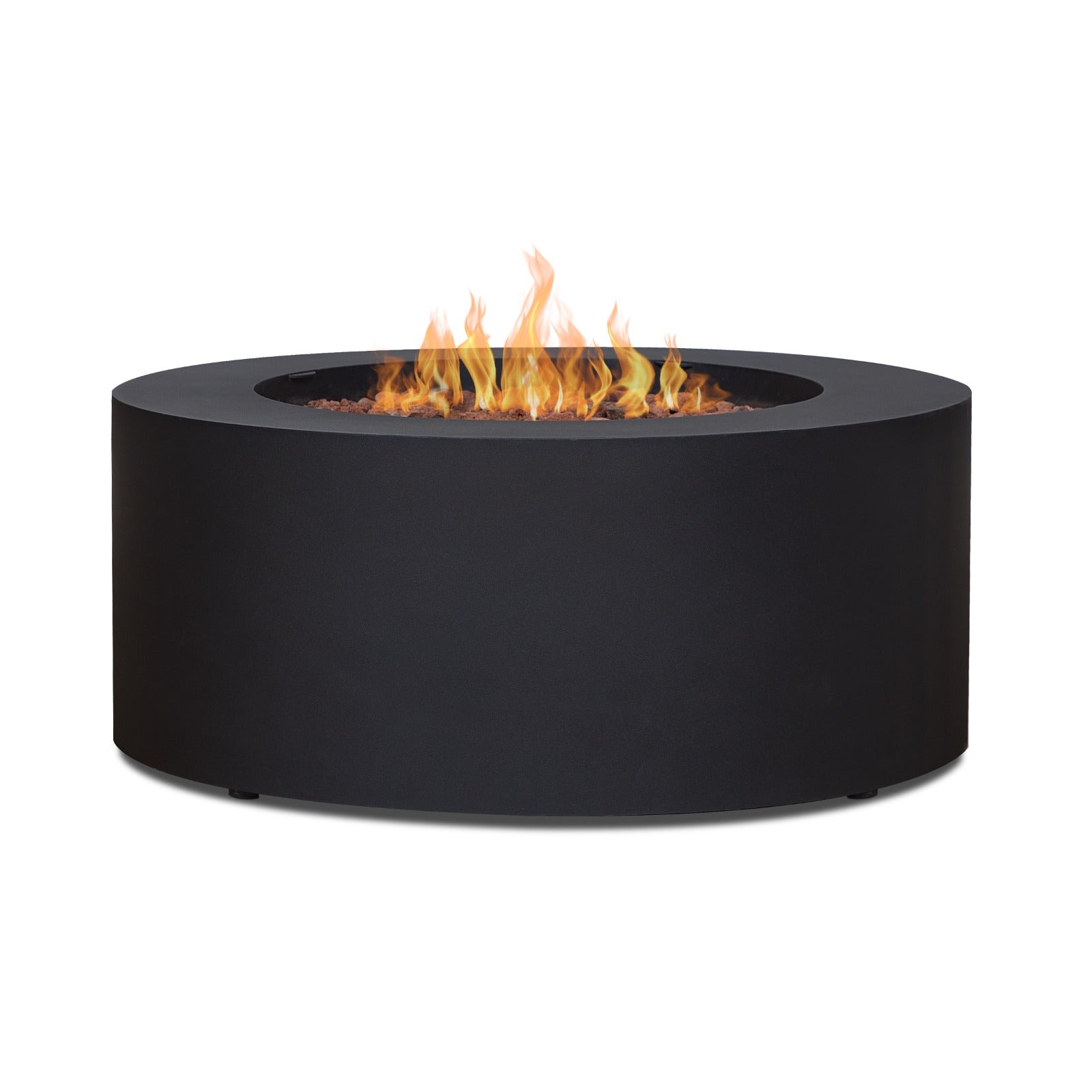 Aegean Round Propane or Natural Gas Fire Pit Table - Real Flame