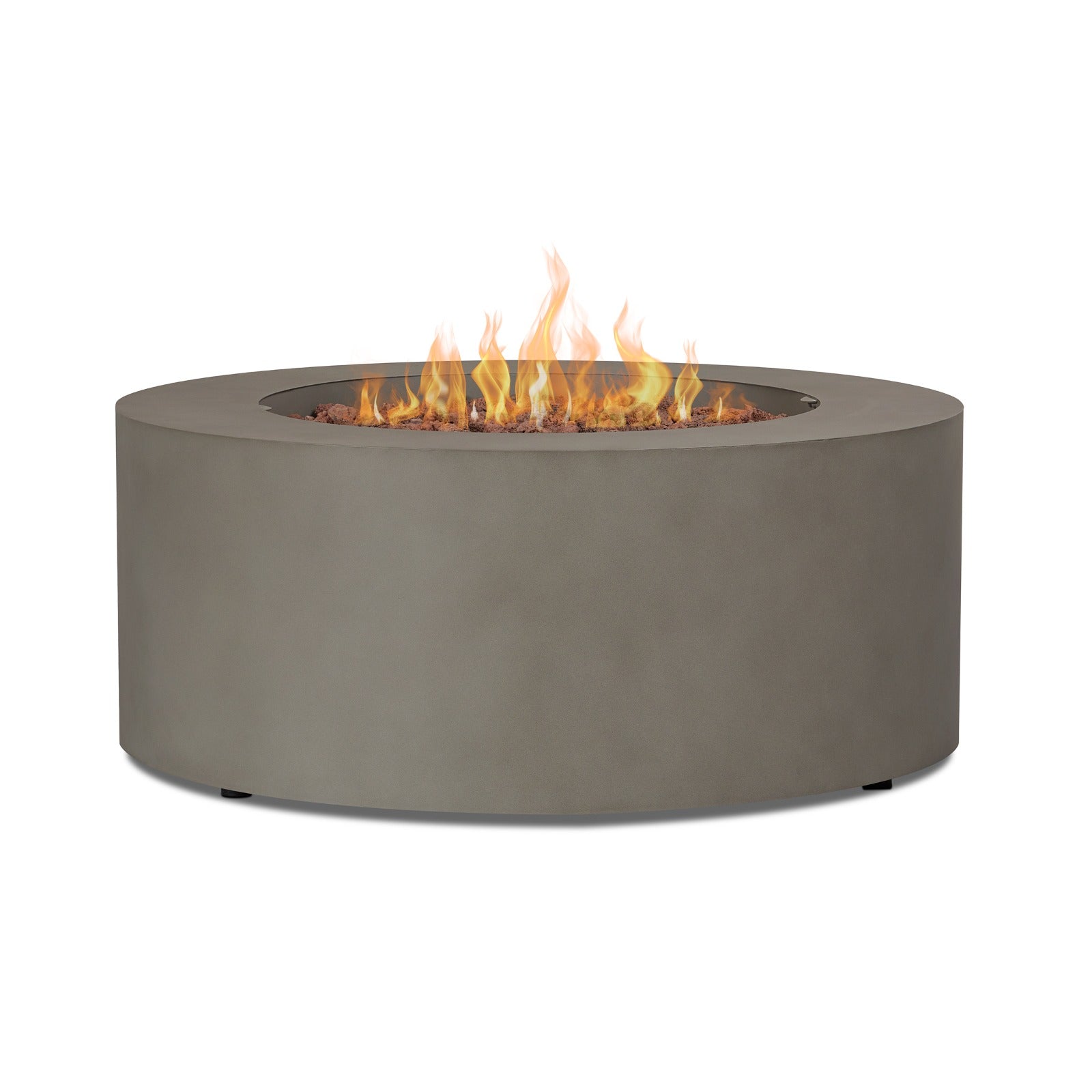 Aegean Round Propane or Natural Gas Fire Pit Table - Real Flame