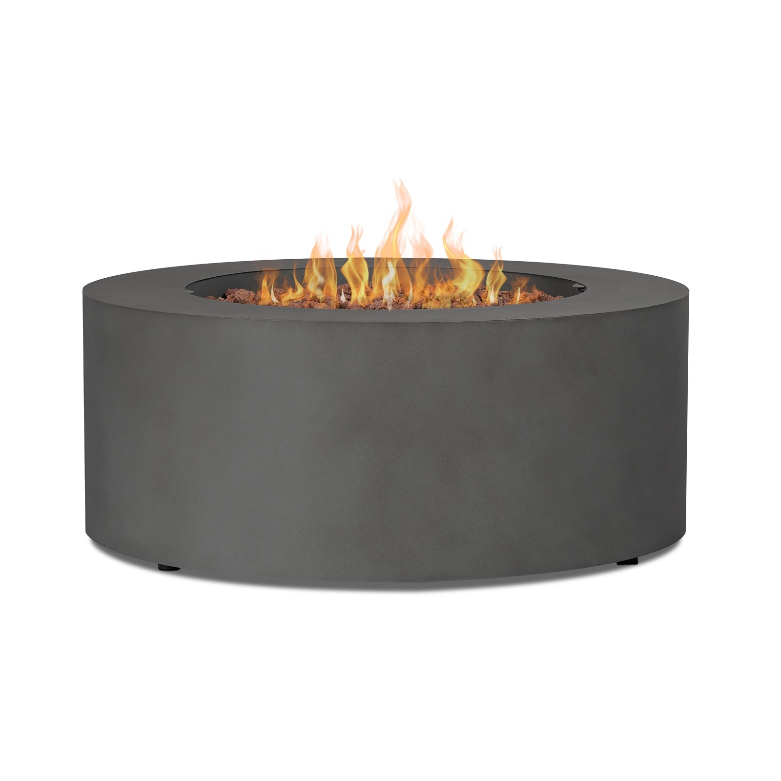 Aegean Round Propane or Natural Gas Fire Pit Table - Real Flame