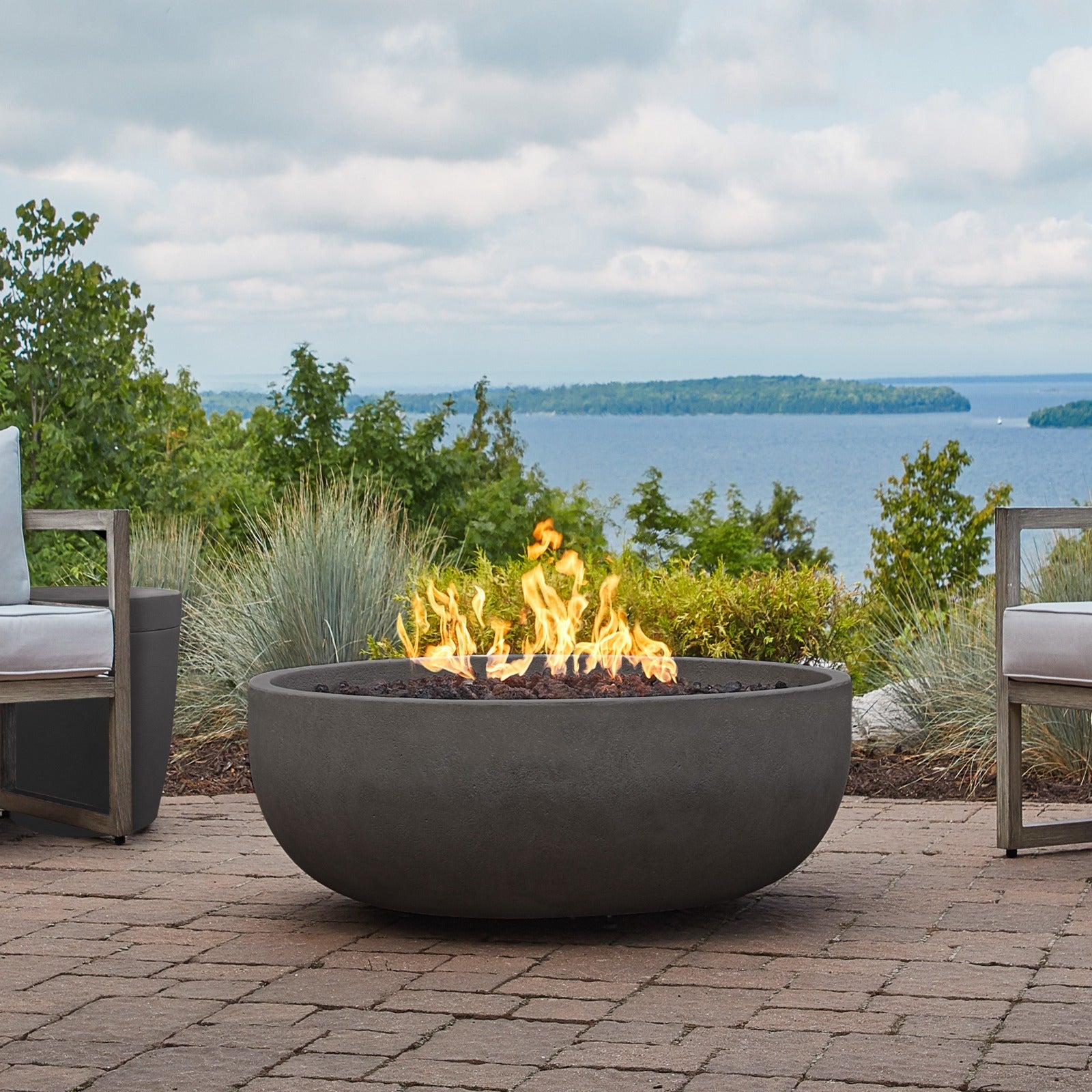 Carson 38" Propane Fire Pit Bowl - Real Flame