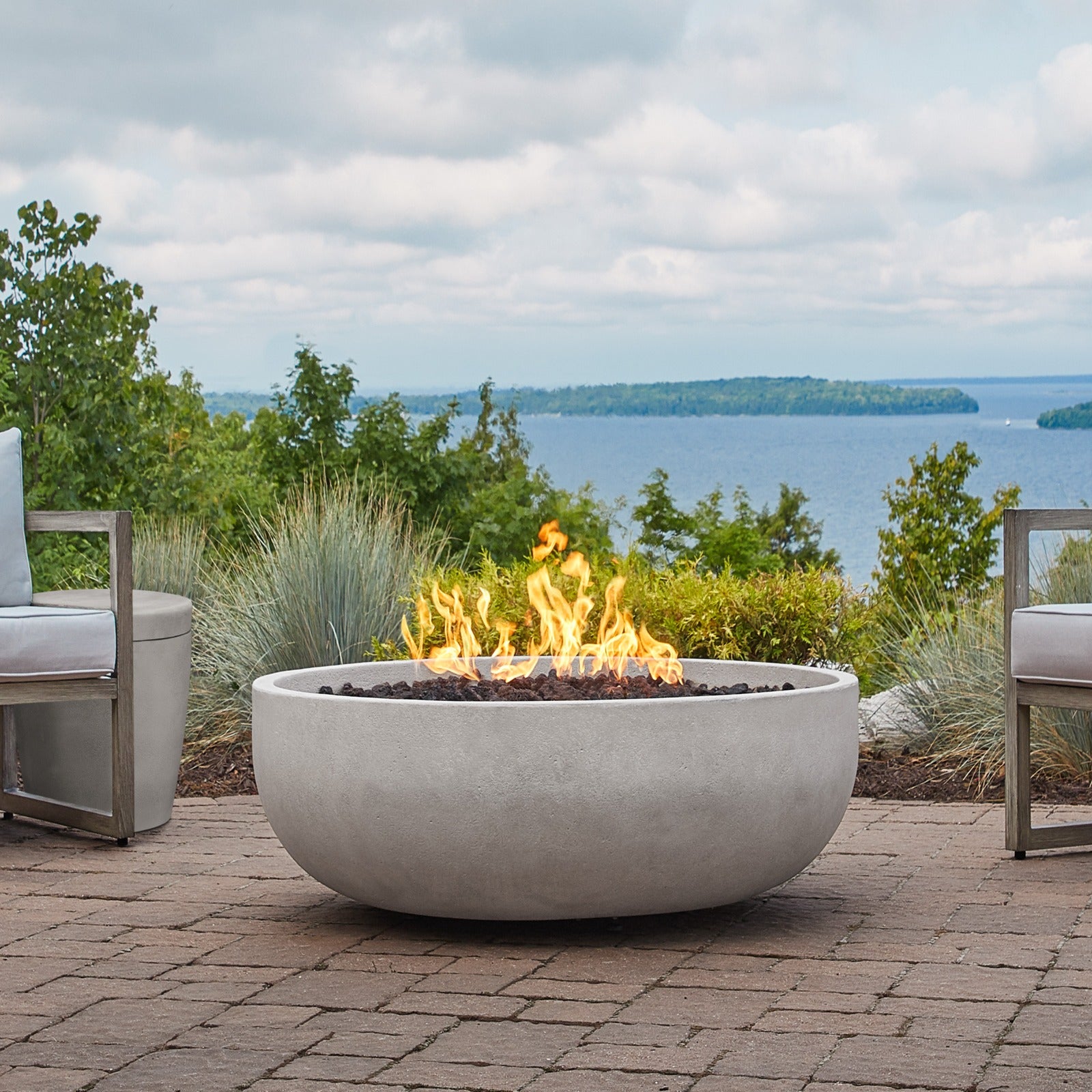 Carson 38" Propane Fire Pit Bowl - Real Flame