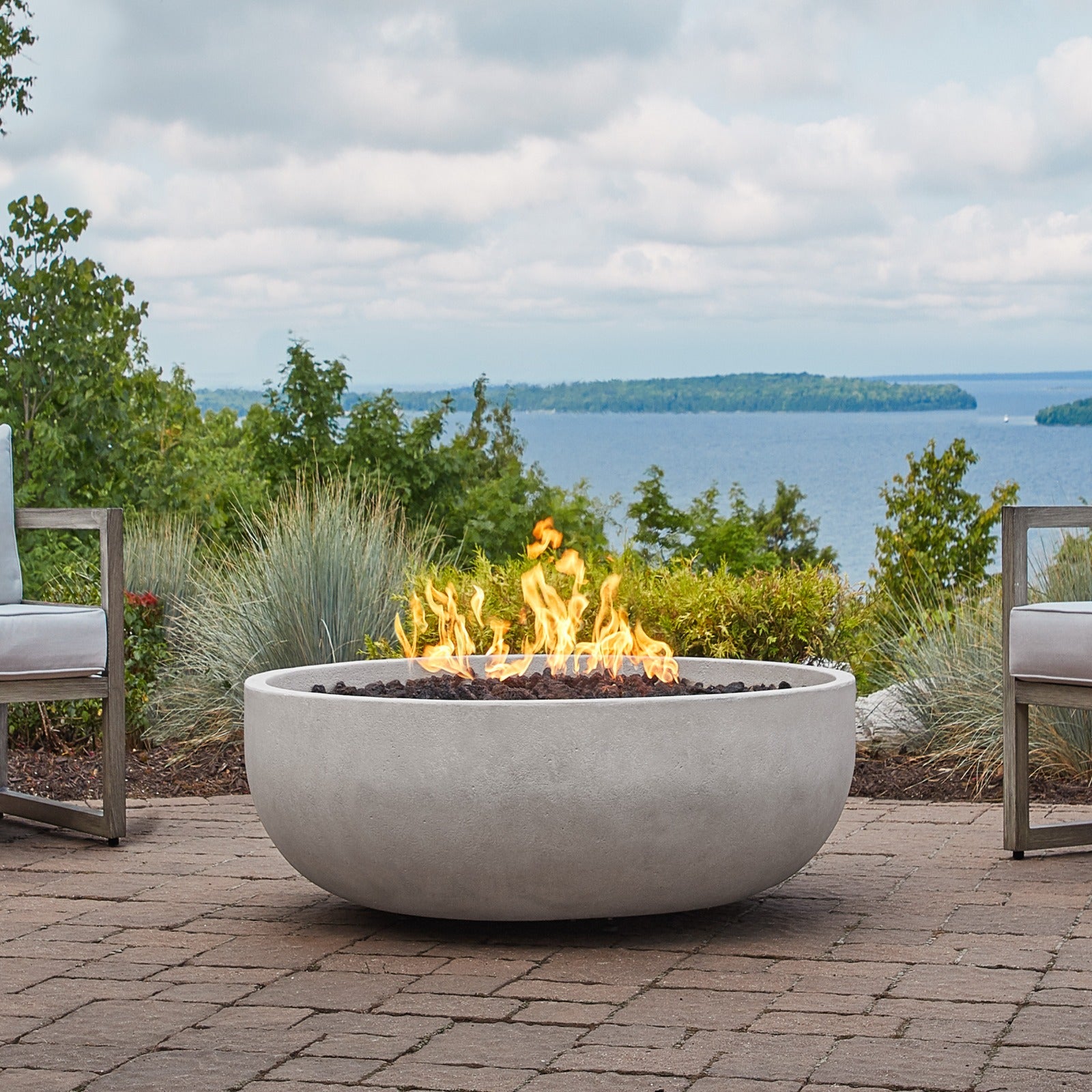 Carson 38" Natural Gas Fire Pit Bowl - Real Flame