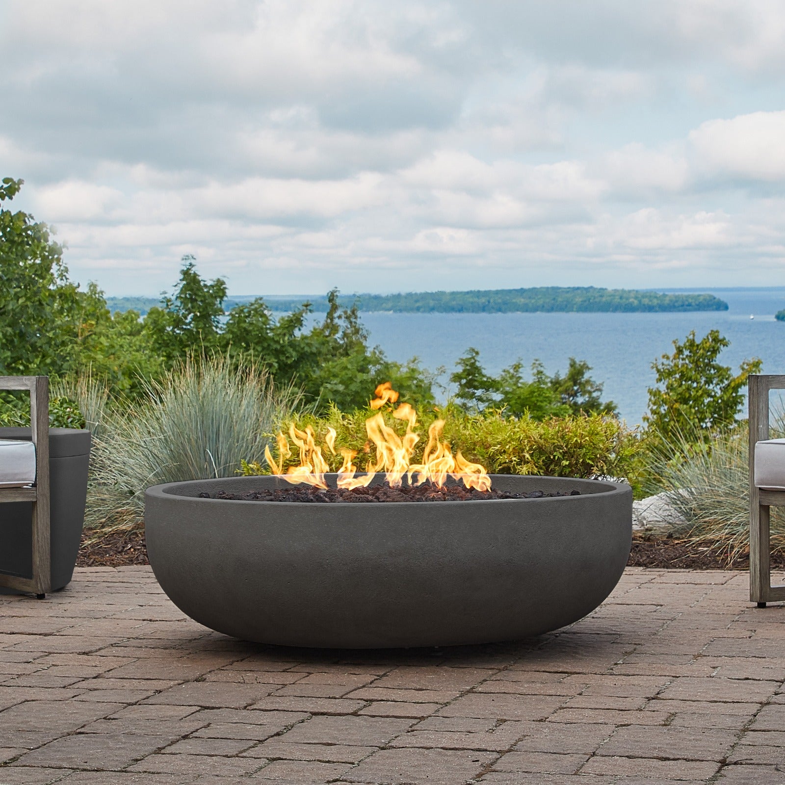 Carson 48" Propane Fire Pit Bowl - Real Flame