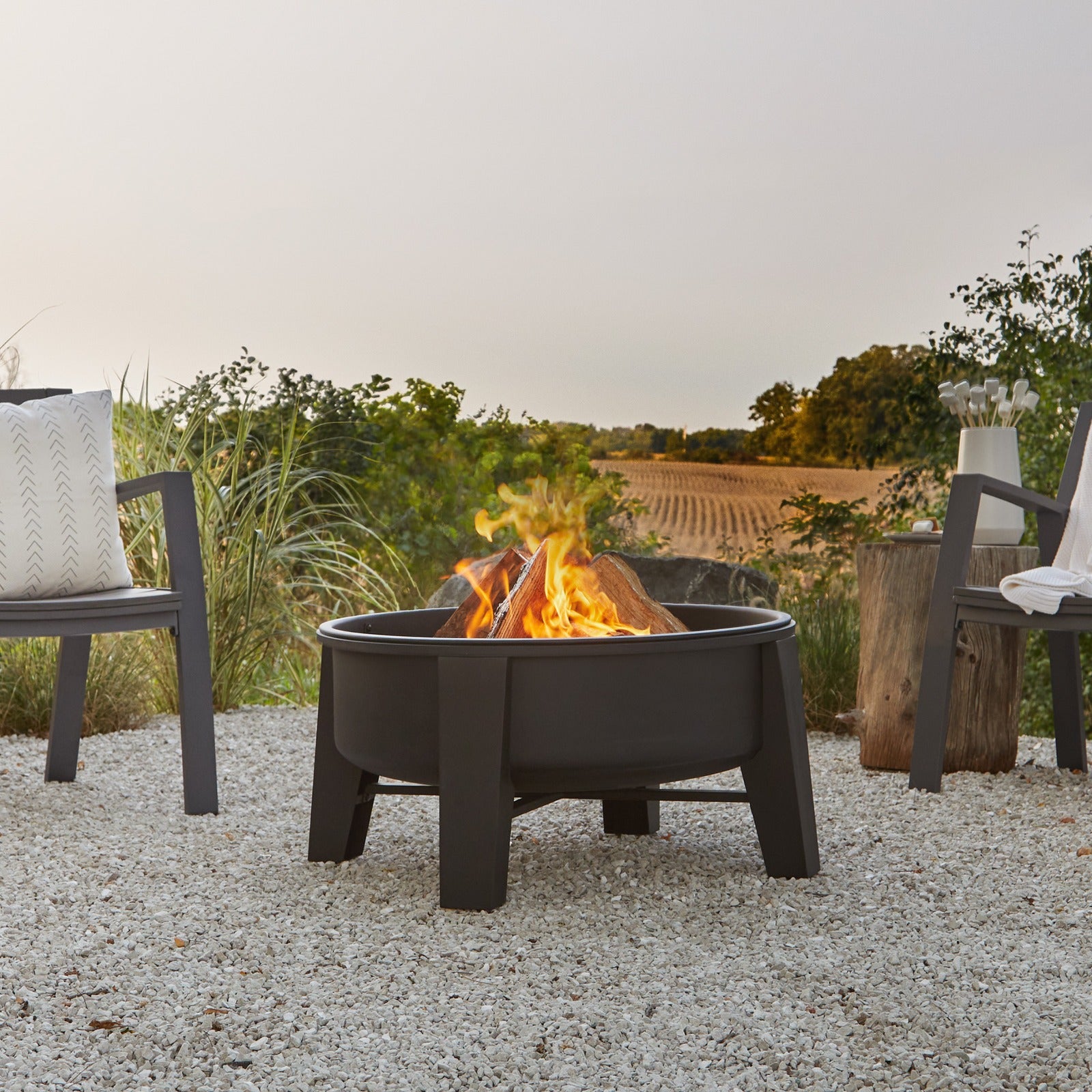 Forsyth Wood Burning Fire Pit - Real Flame