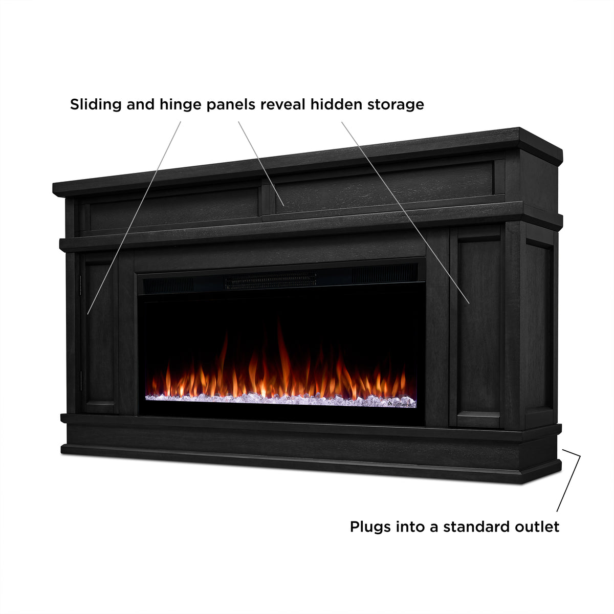 Torrey SMART Landscape Electric Fireplace TV Stand - Real Flame