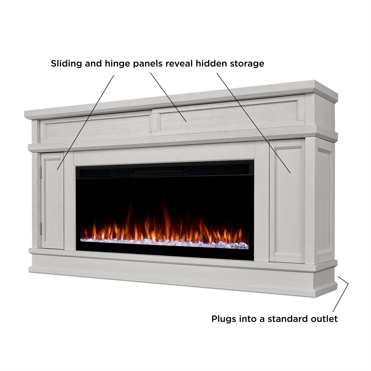 Torrey SMART Landscape Electric Fireplace TV Stand - Real Flame
