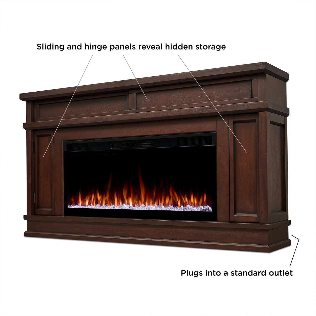 Torrey SMART Landscape Electric Fireplace TV Stand - Real Flame