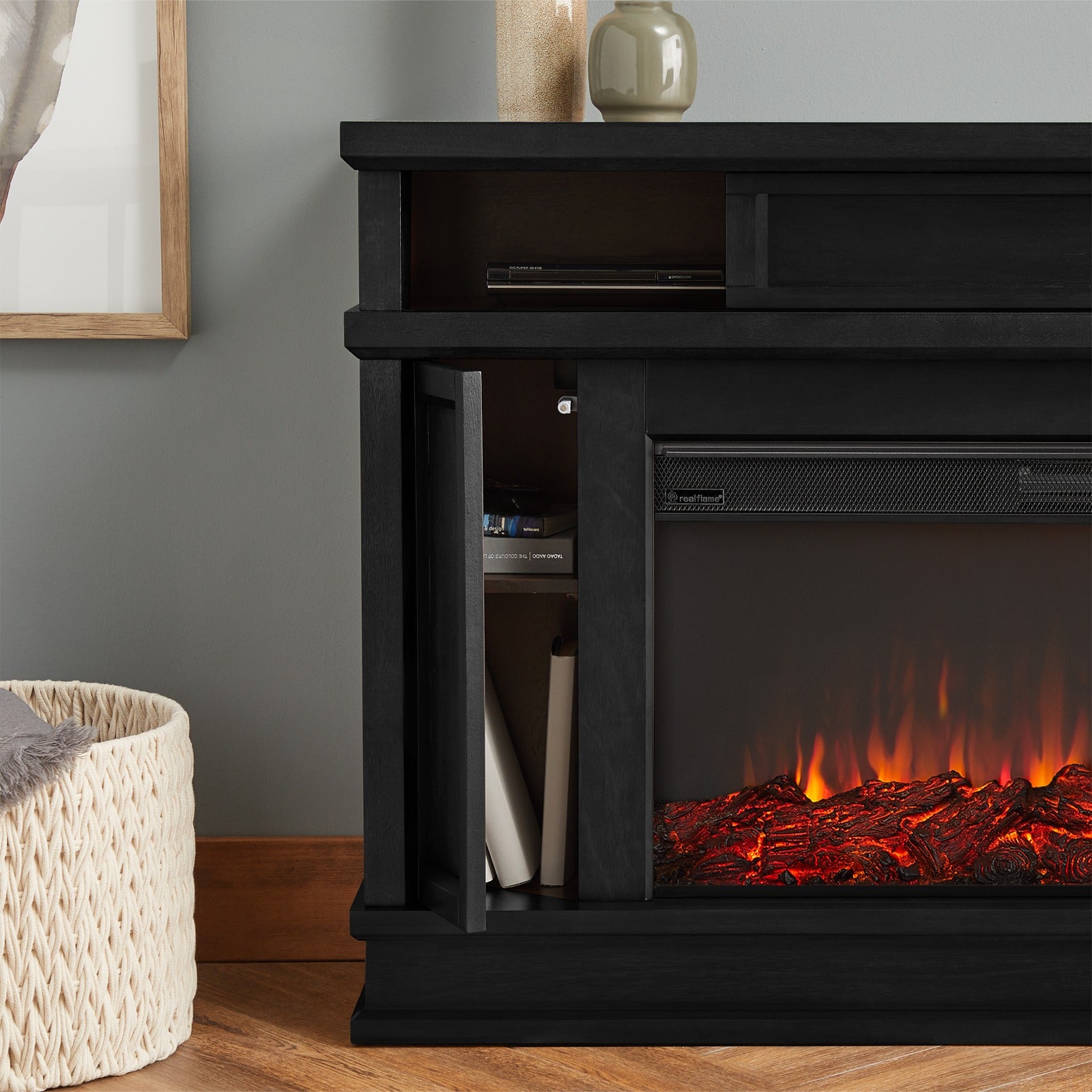 Torrey Landscape Electric Fireplace TV Stand - Real Flame