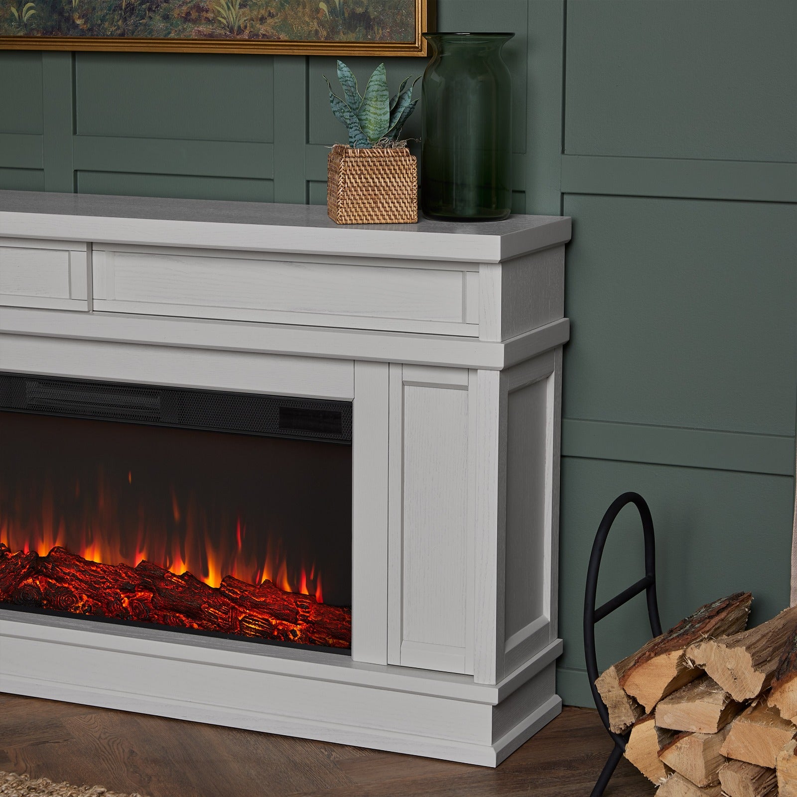 Torrey Landscape Electric Fireplace TV Stand - Real Flame