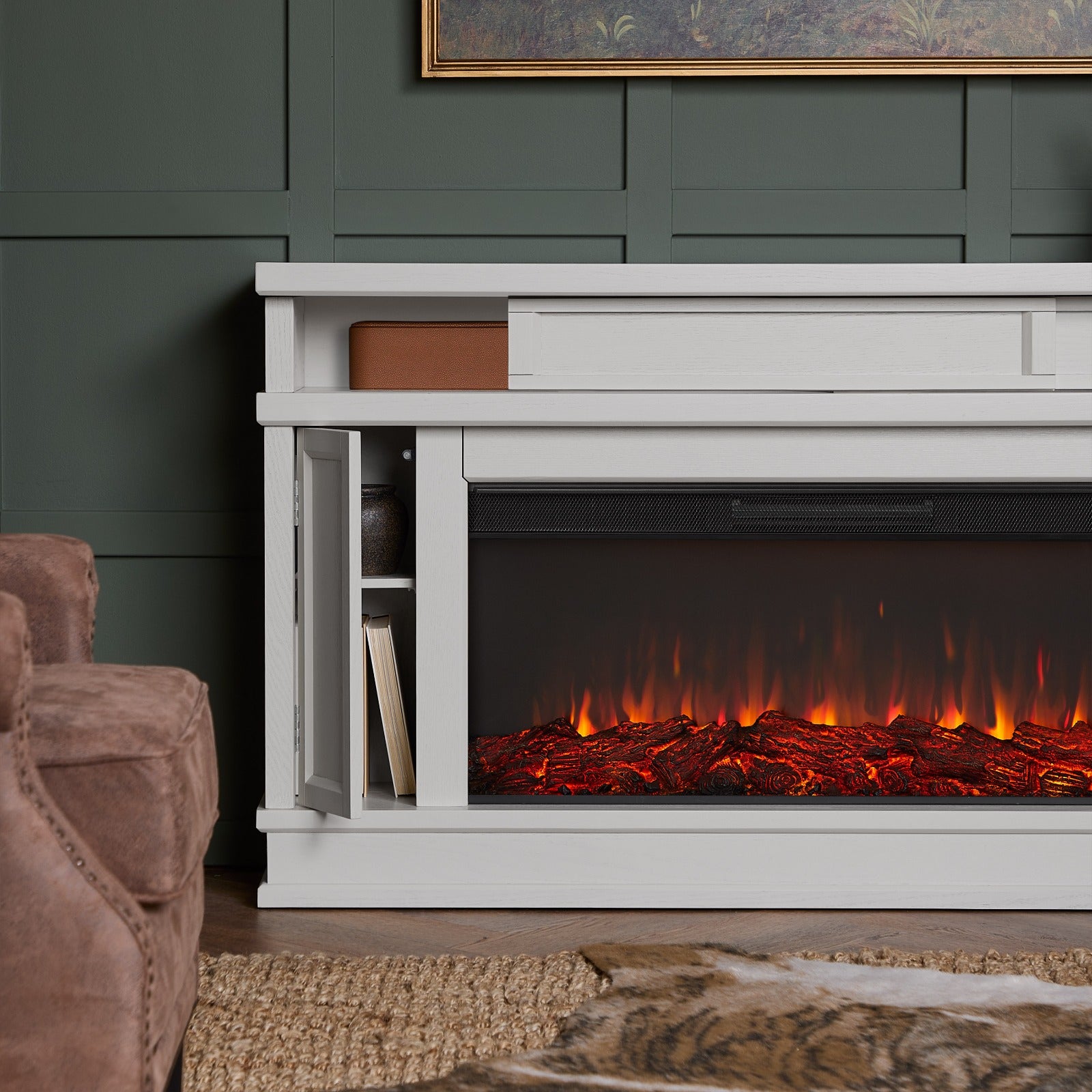 Torrey Landscape Electric Fireplace TV Stand - Real Flame