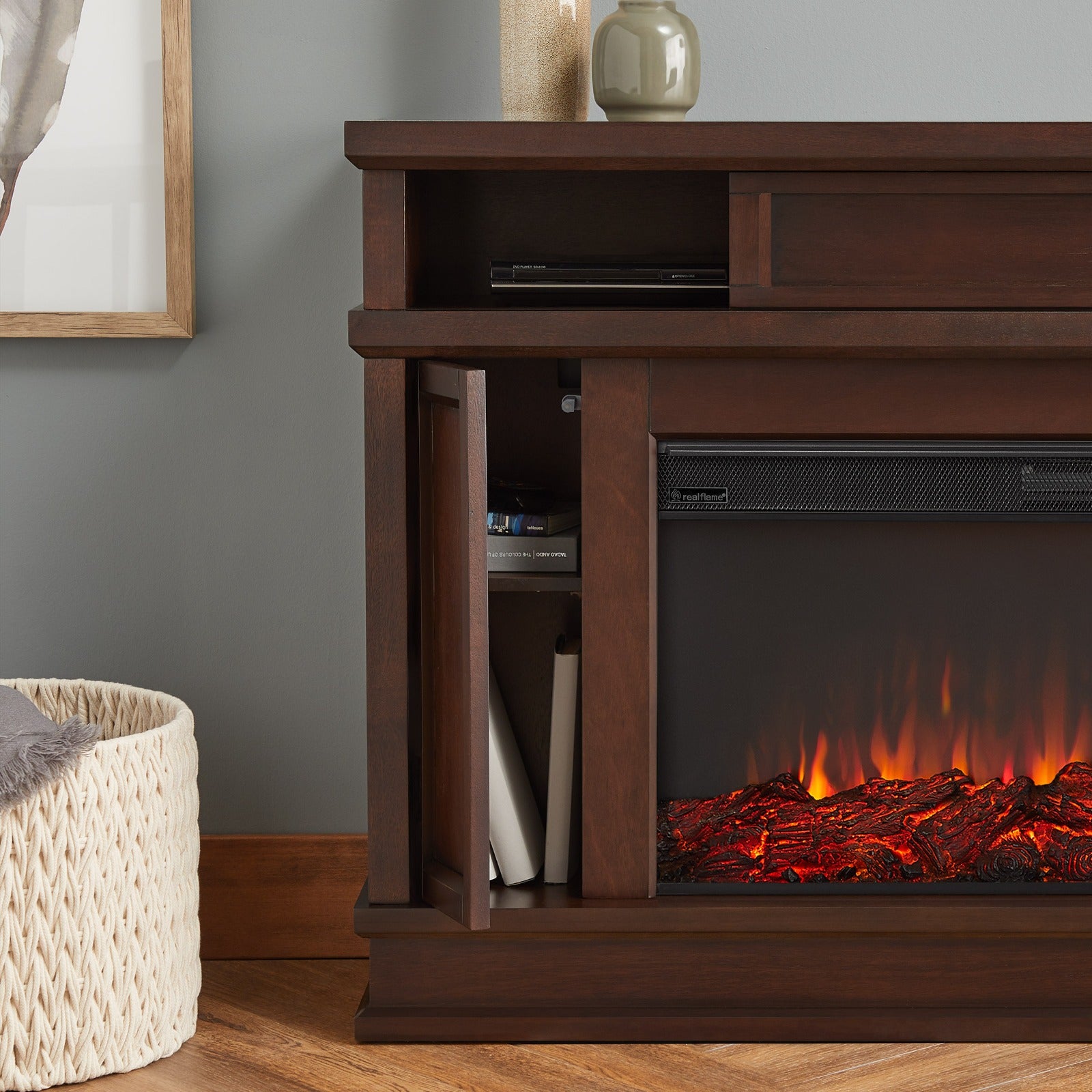 Torrey Landscape Electric Fireplace TV Stand - Real Flame