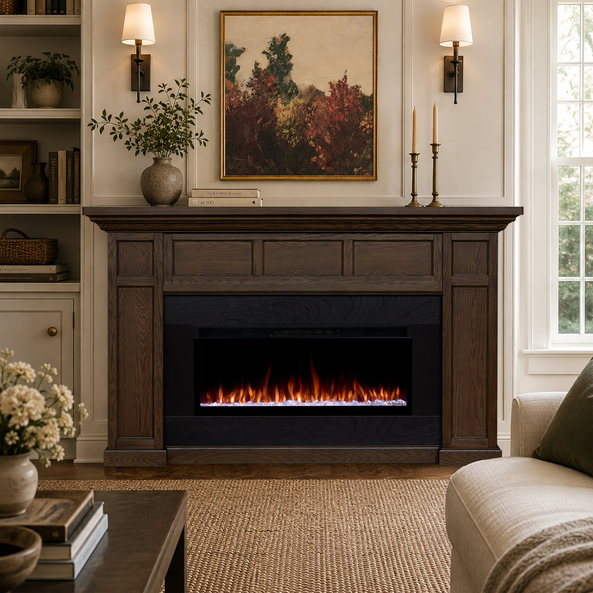 Alcott SMART Landscape Electric Fireplace - Real Flame