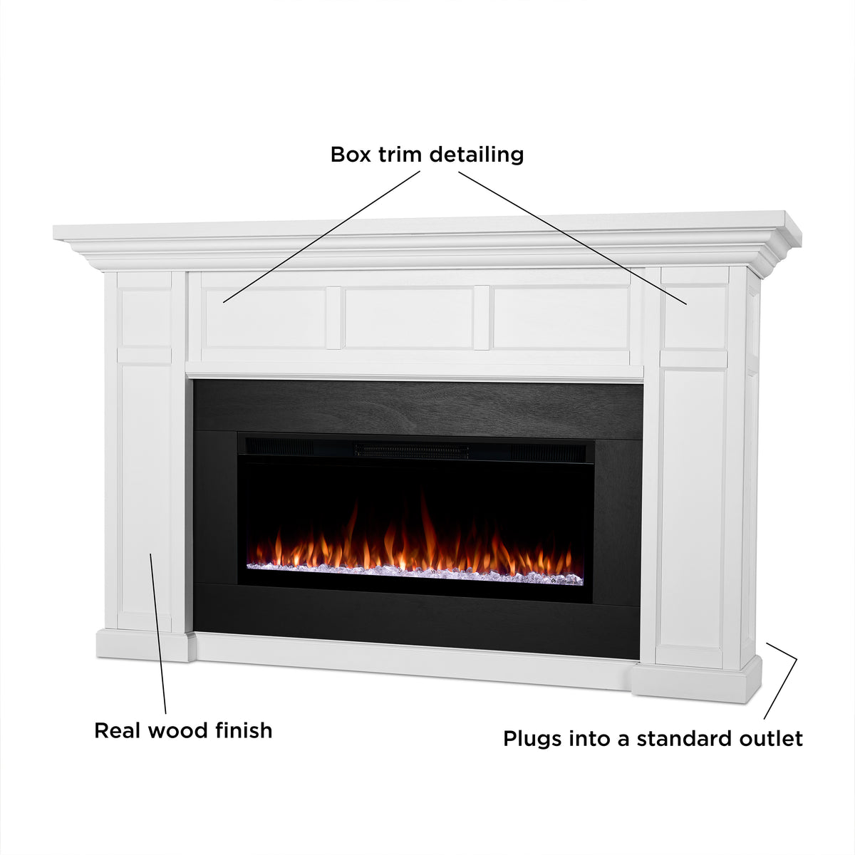 Alcott SMART Landscape Electric Fireplace - Real Flame