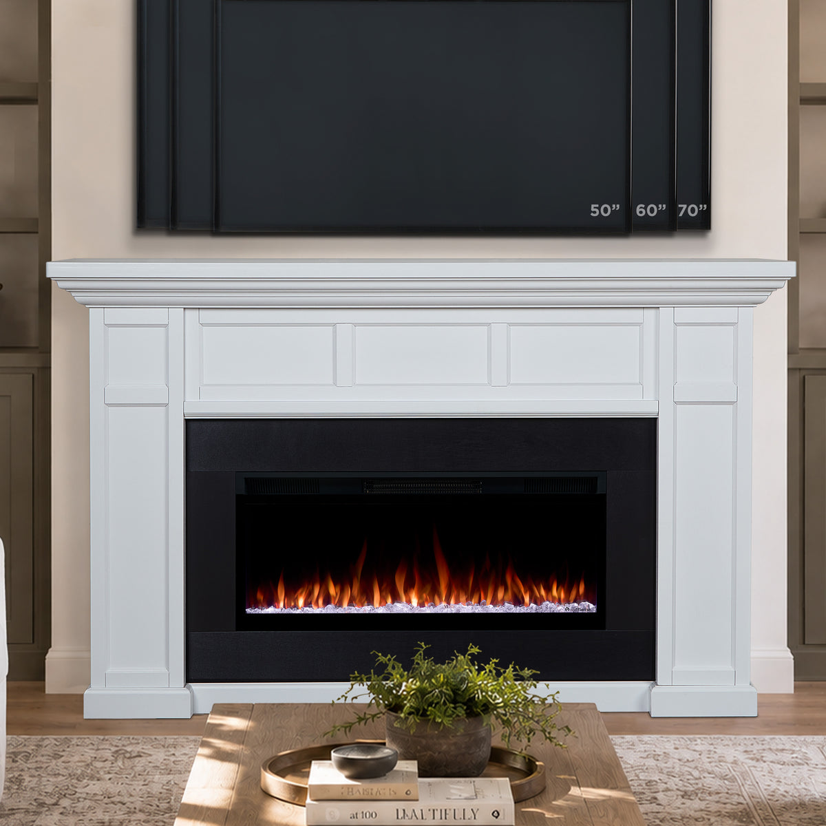 Alcott SMART Landscape Electric Fireplace - Real Flame