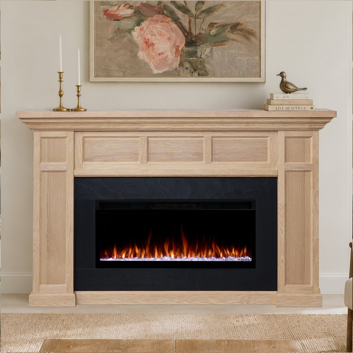 Alcott SMART Landscape Electric Fireplace - Real Flame