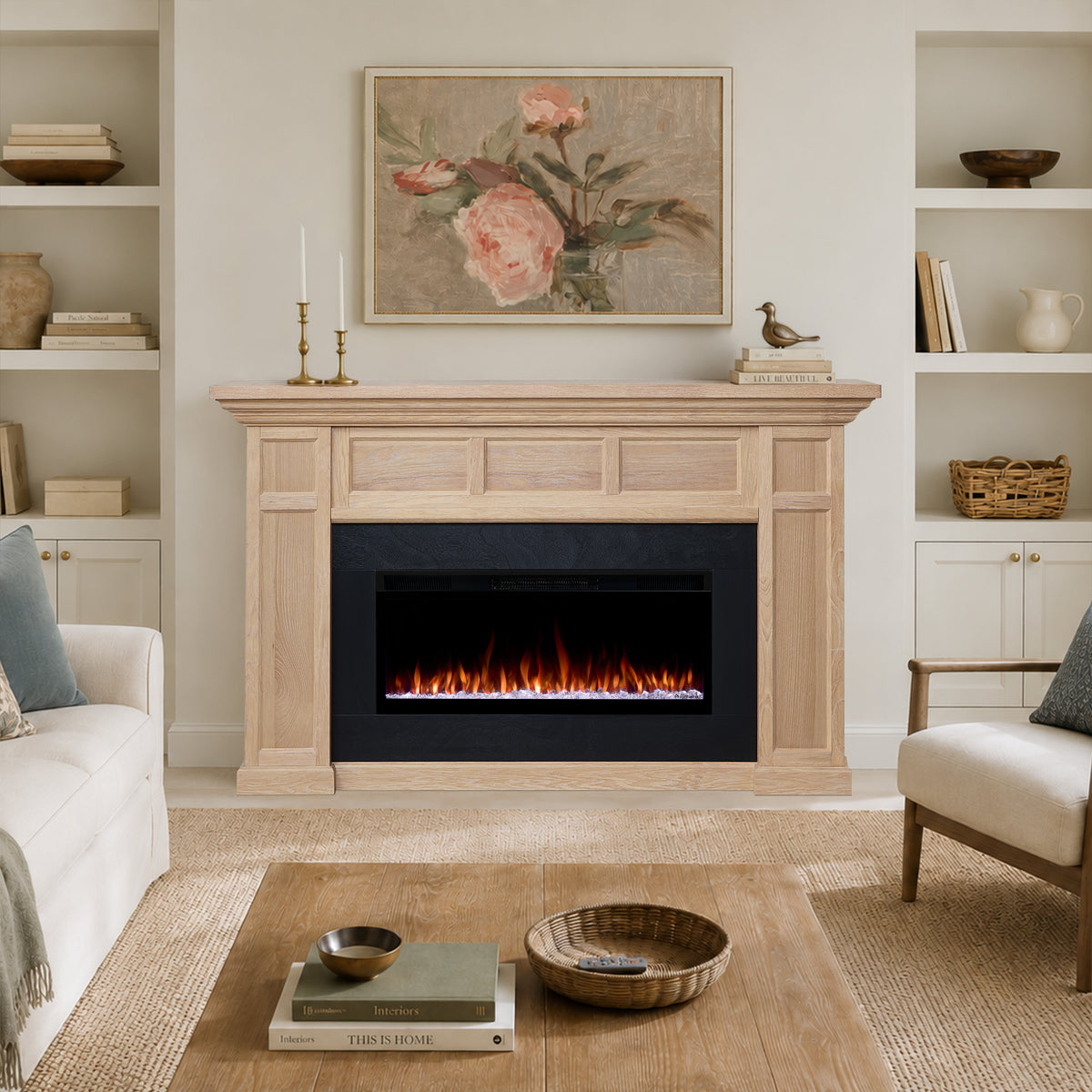 Alcott SMART Landscape Electric Fireplace - Real Flame