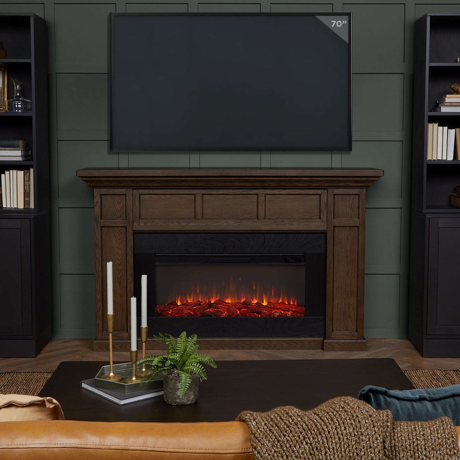 Alcott Landscape Electric Fireplace - Real Flame