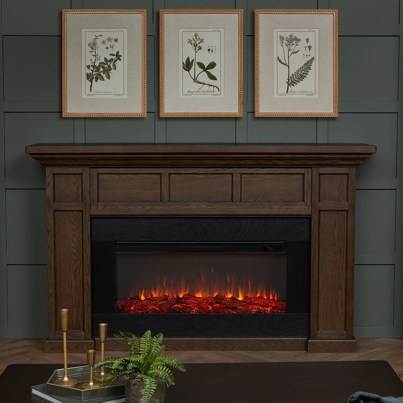 Alcott Landscape Electric Fireplace - Real Flame