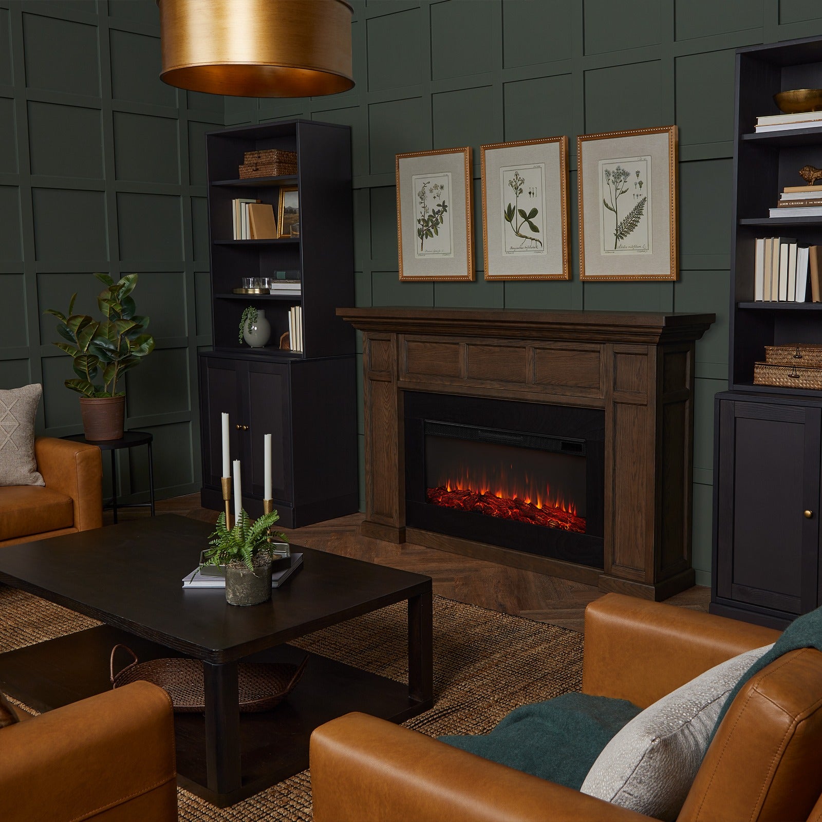 Alcott Landscape Electric Fireplace - Real Flame