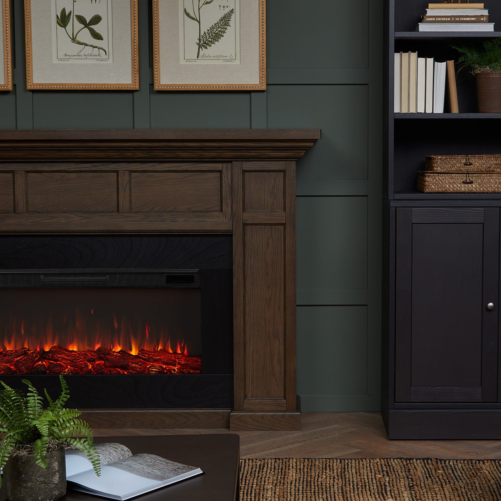 Alcott Landscape Electric Fireplace - Real Flame