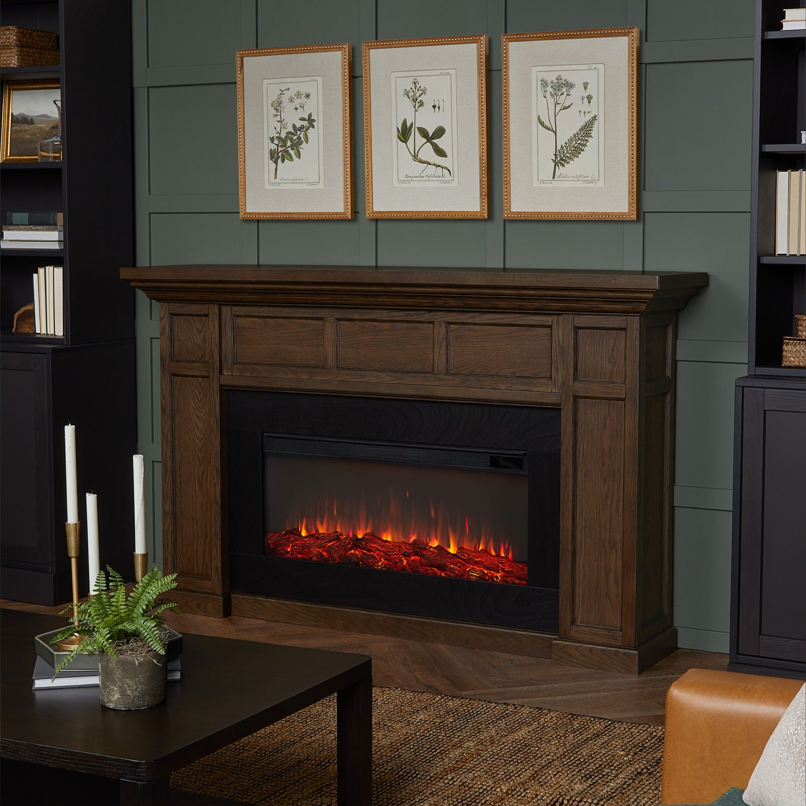 Alcott Landscape Electric Fireplace - Real Flame