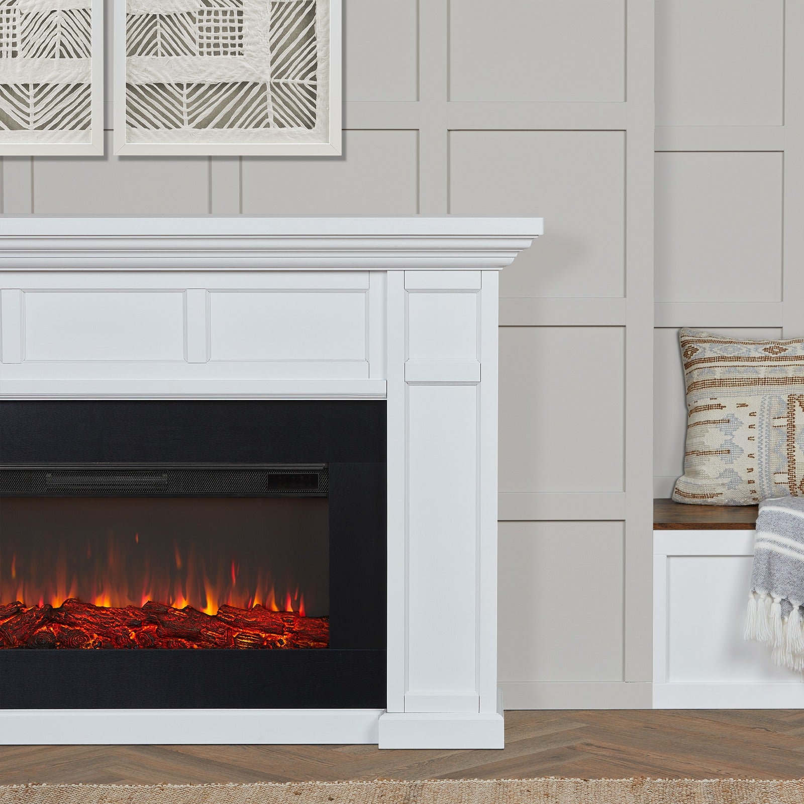 Alcott Landscape Electric Fireplace - Real Flame