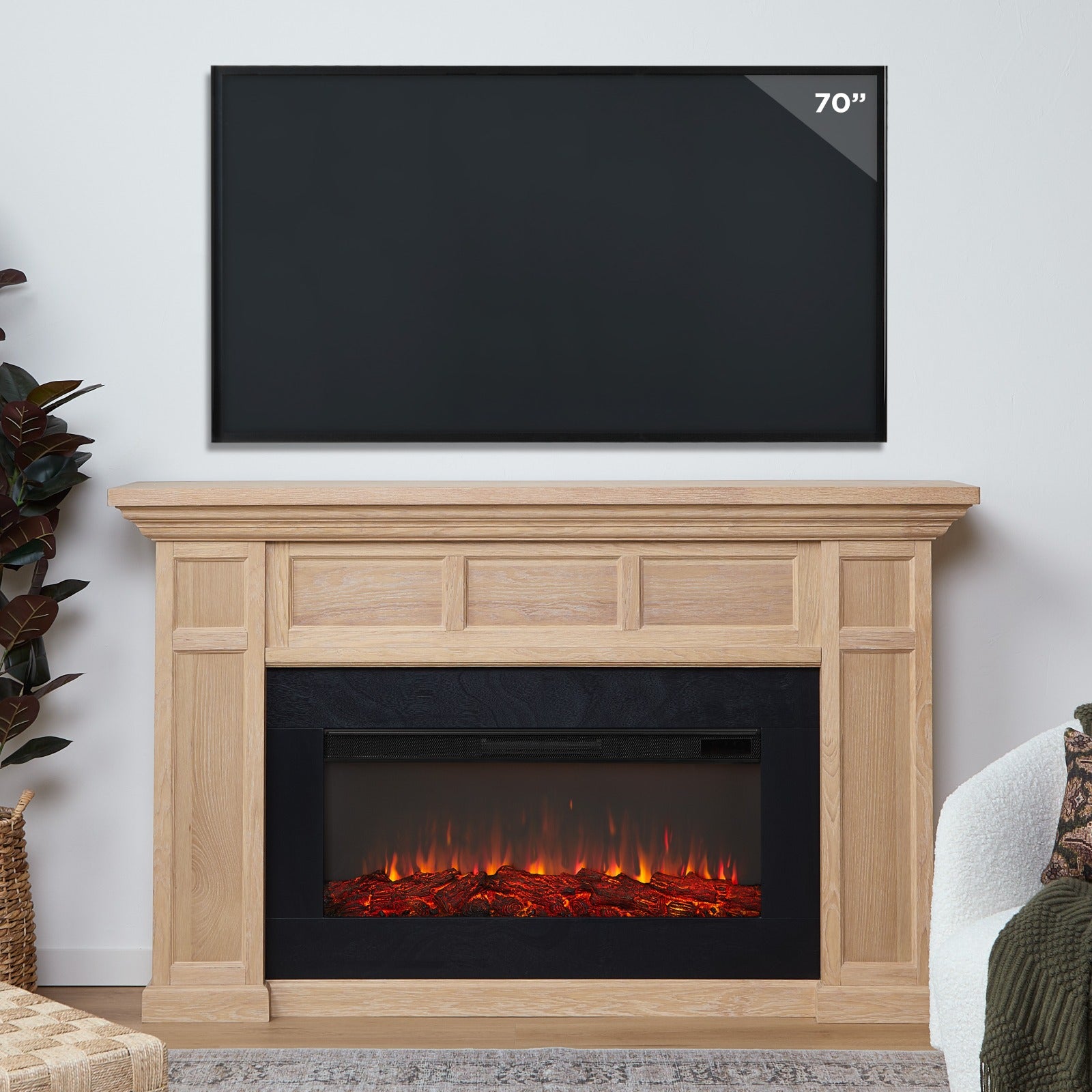 Alcott Landscape Electric Fireplace - Real Flame