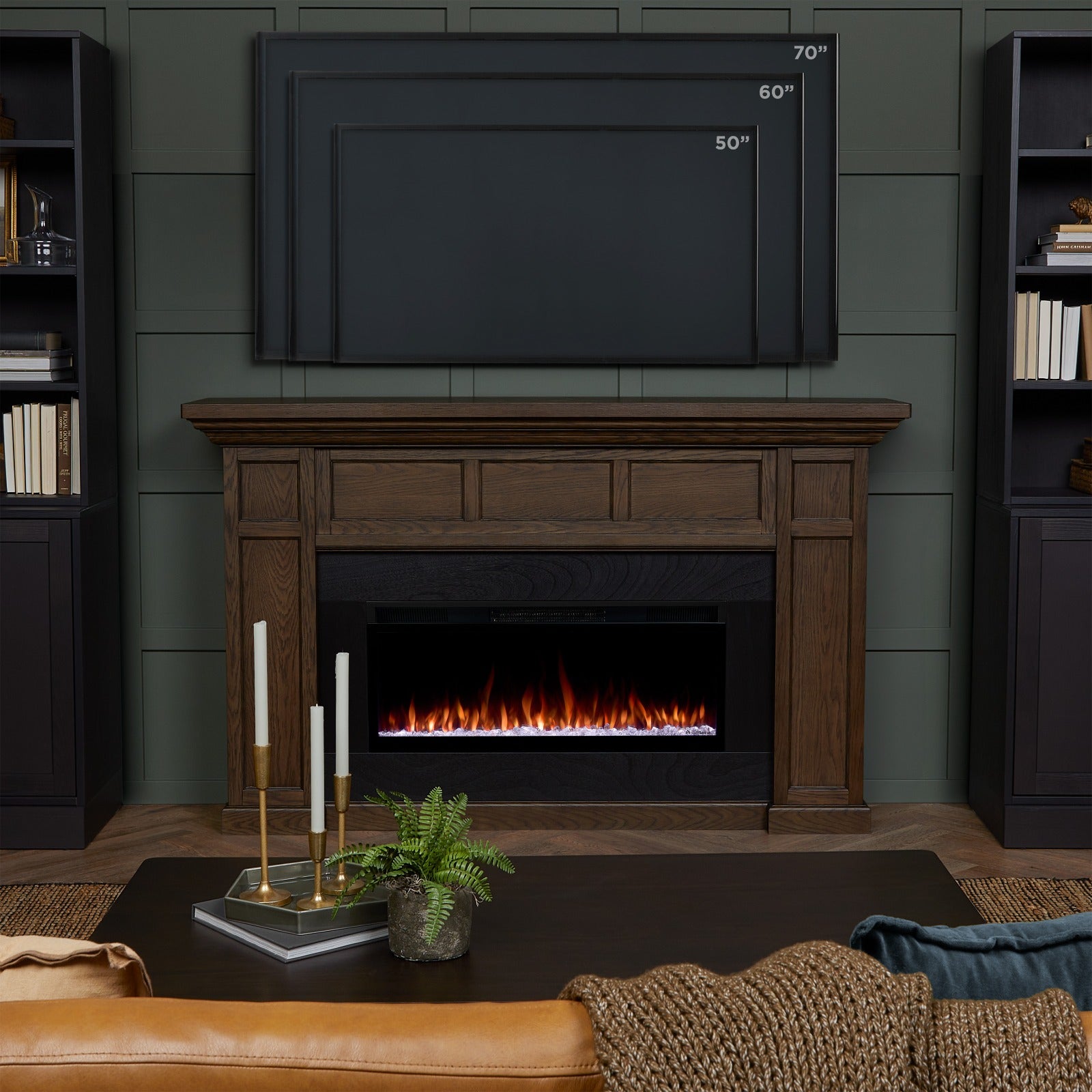 Alcott SMART Landscape Electric Fireplace - Real Flame