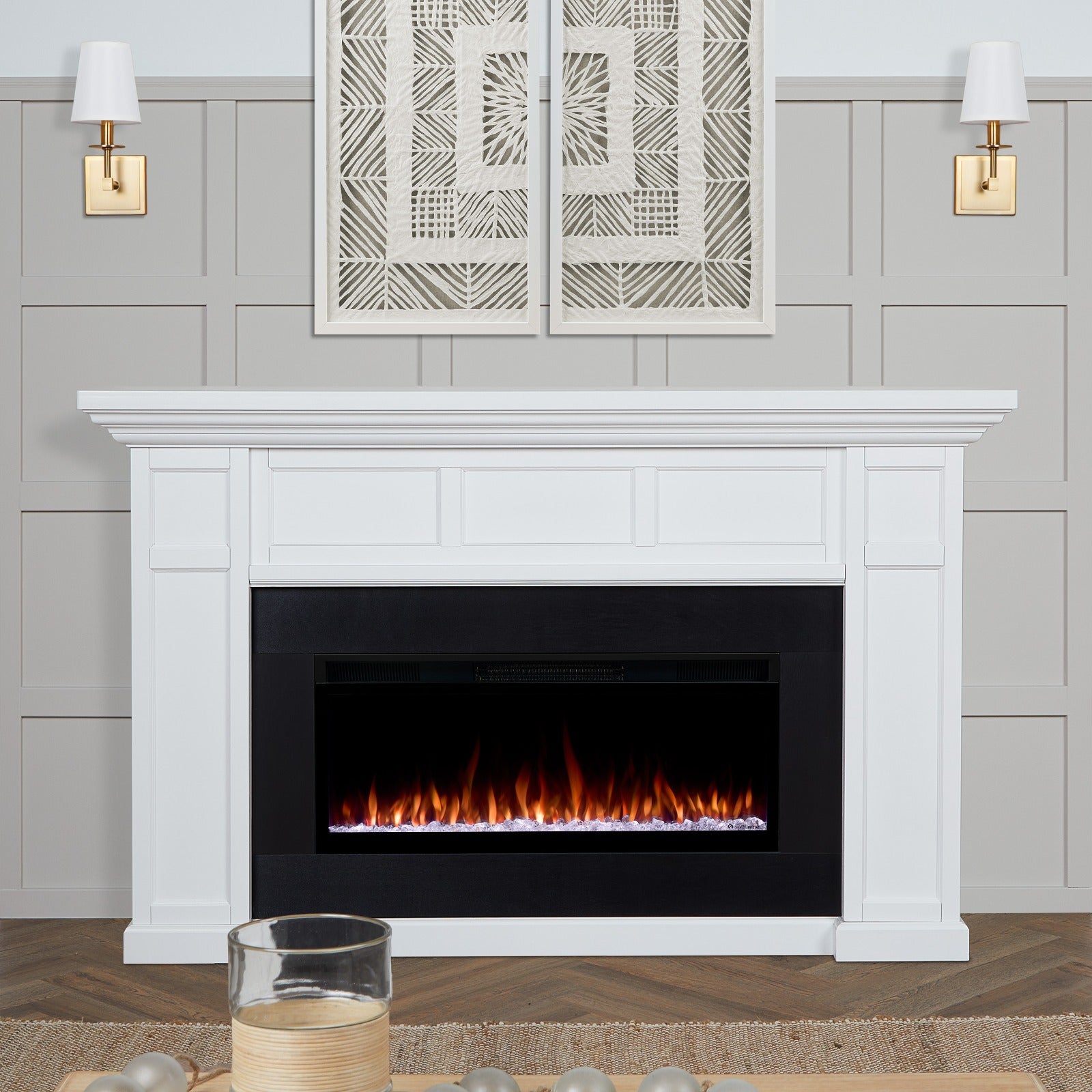 Alcott SMART Landscape Electric Fireplace - Real Flame