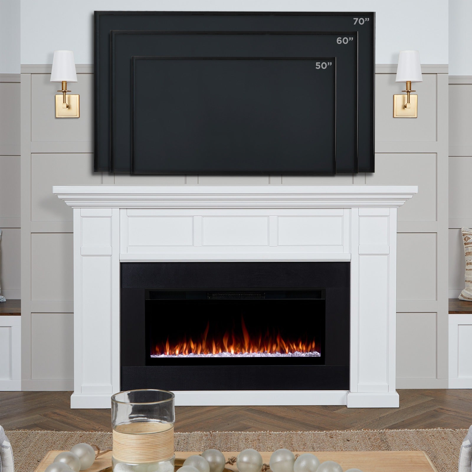 Alcott SMART Landscape Electric Fireplace - Real Flame