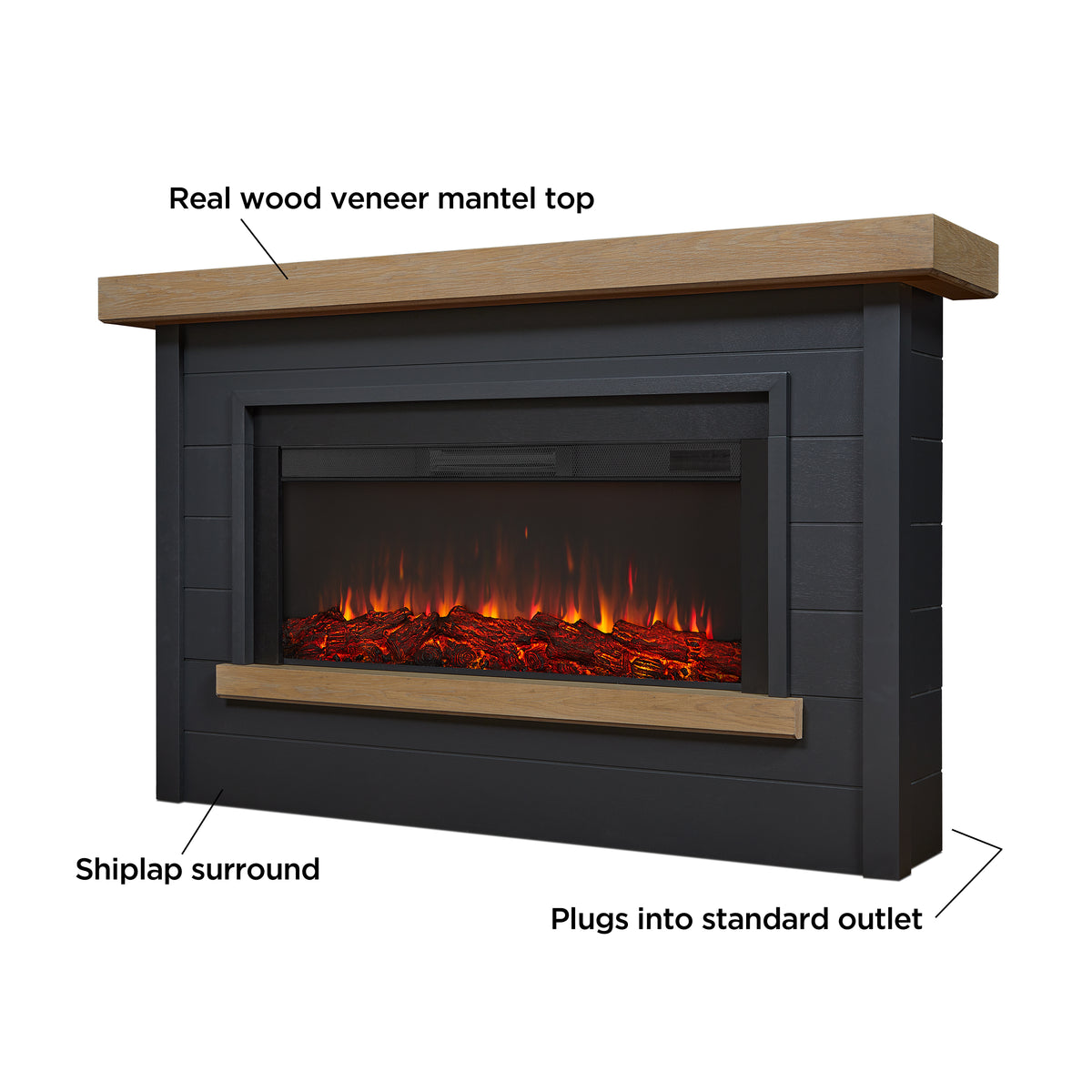 Bernice SMART Landscape Electric Fireplace - Real Flame