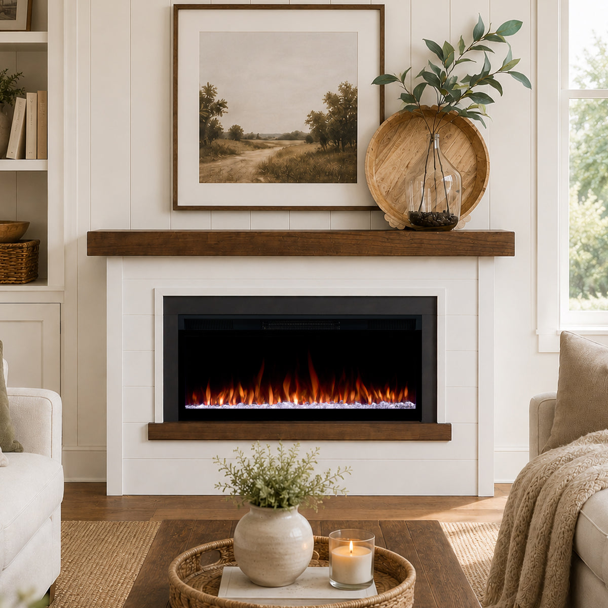 Bernice SMART Landscape Electric Fireplace - Real Flame
