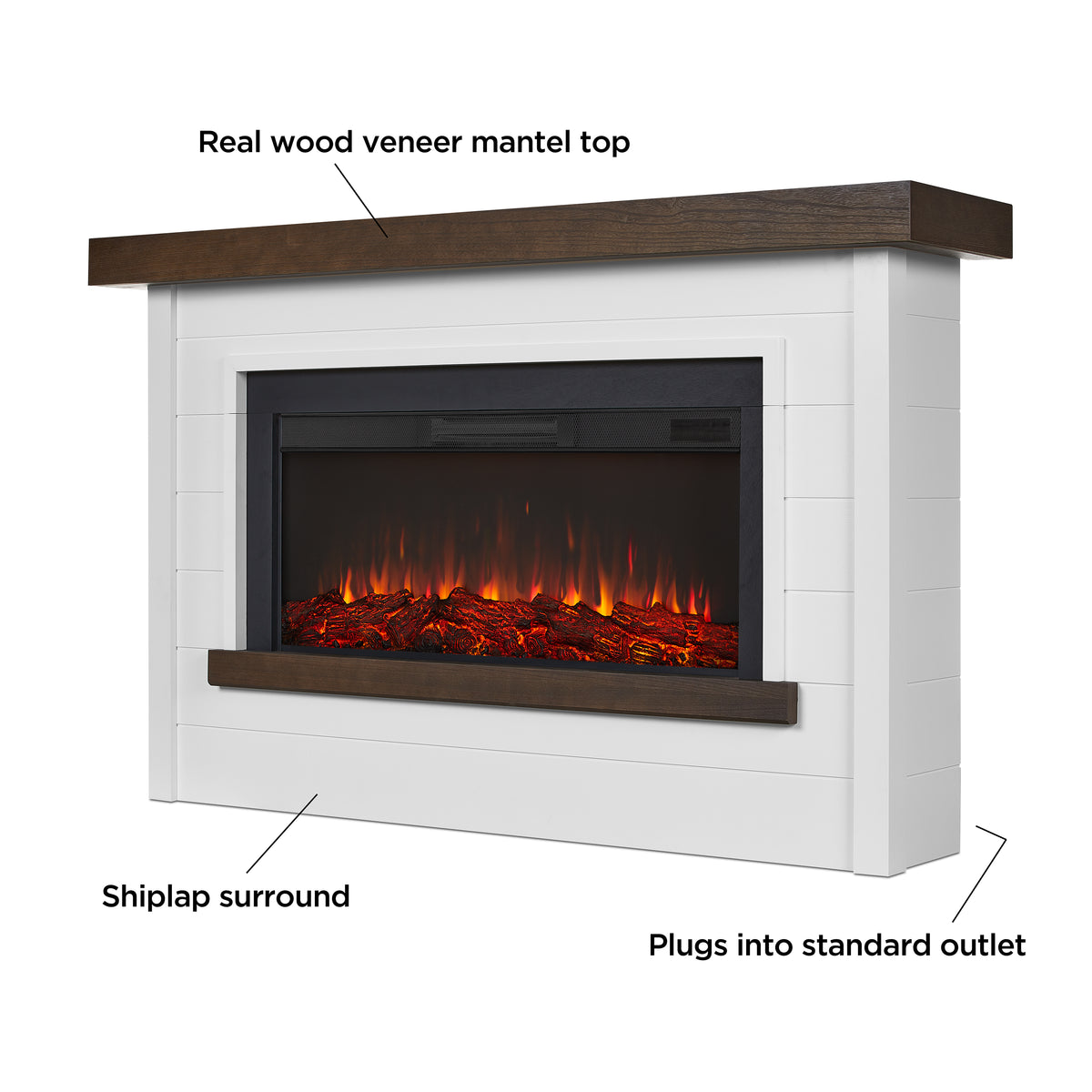 Bernice SMART Landscape Electric Fireplace - Real Flame