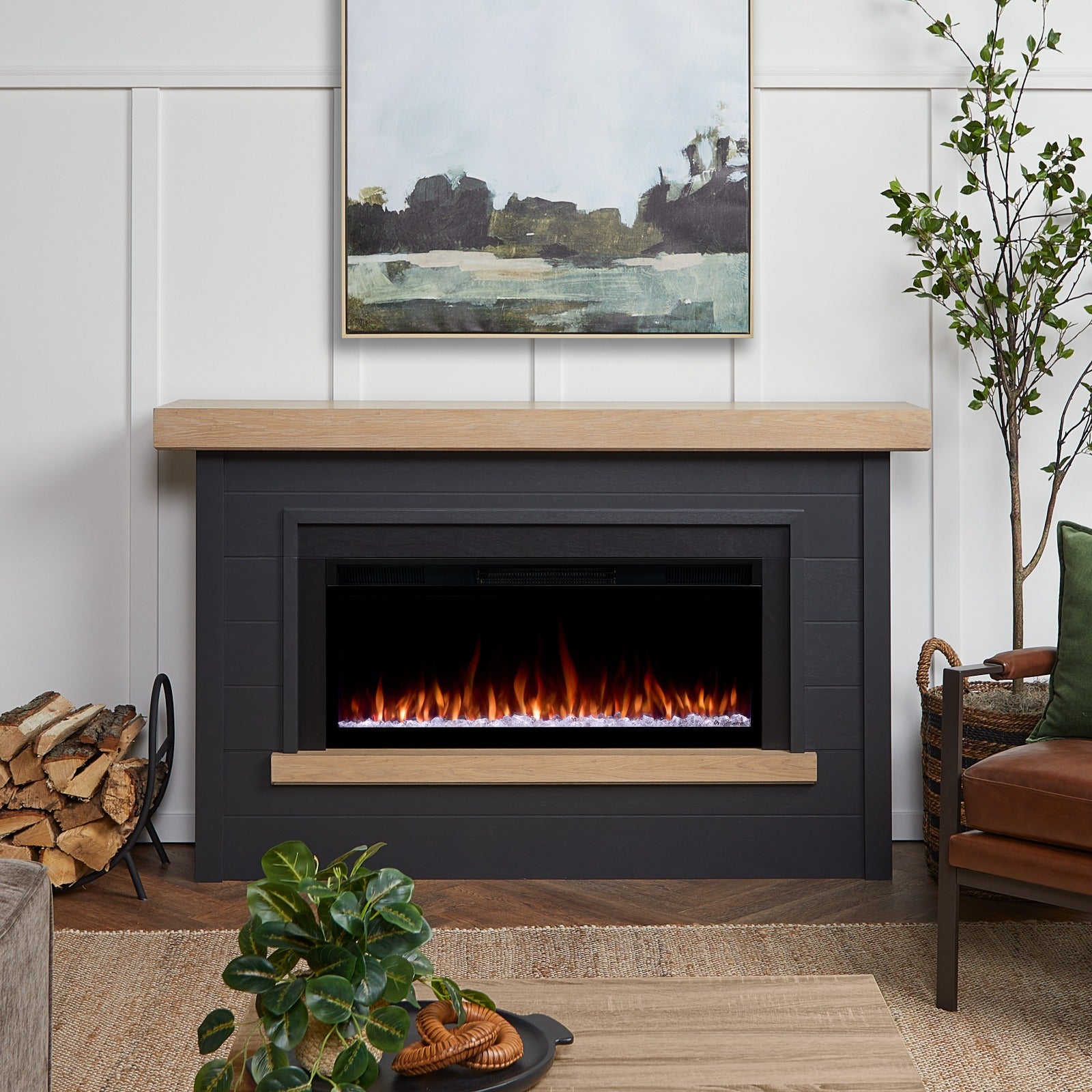 Bernice SMART Landscape Electric Fireplace - Real Flame
