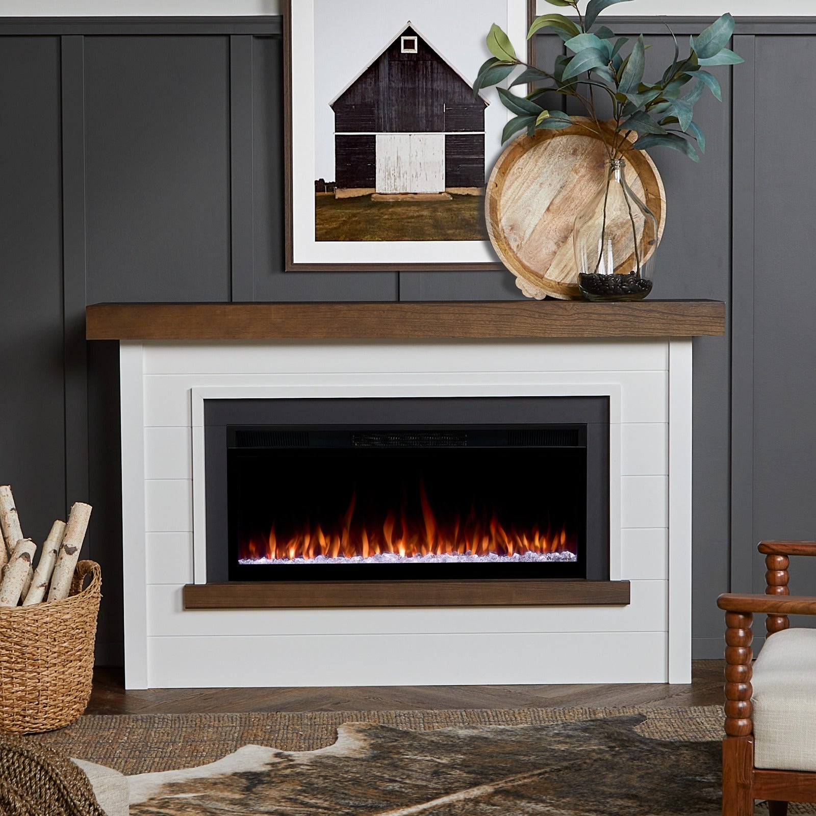 Bernice SMART Landscape Electric Fireplace - Real Flame