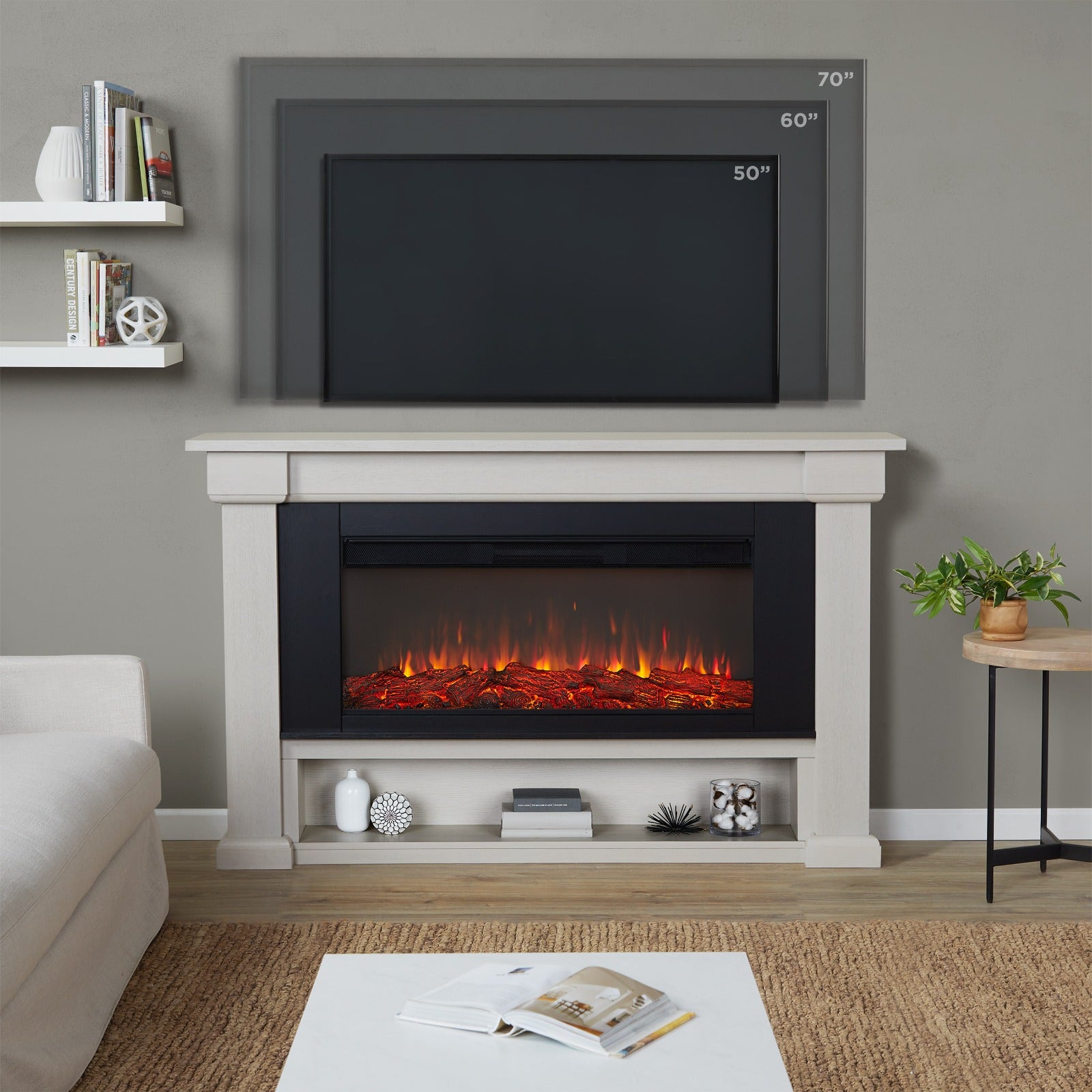 Bristow Landscape Electric Fireplace - Real Flame®