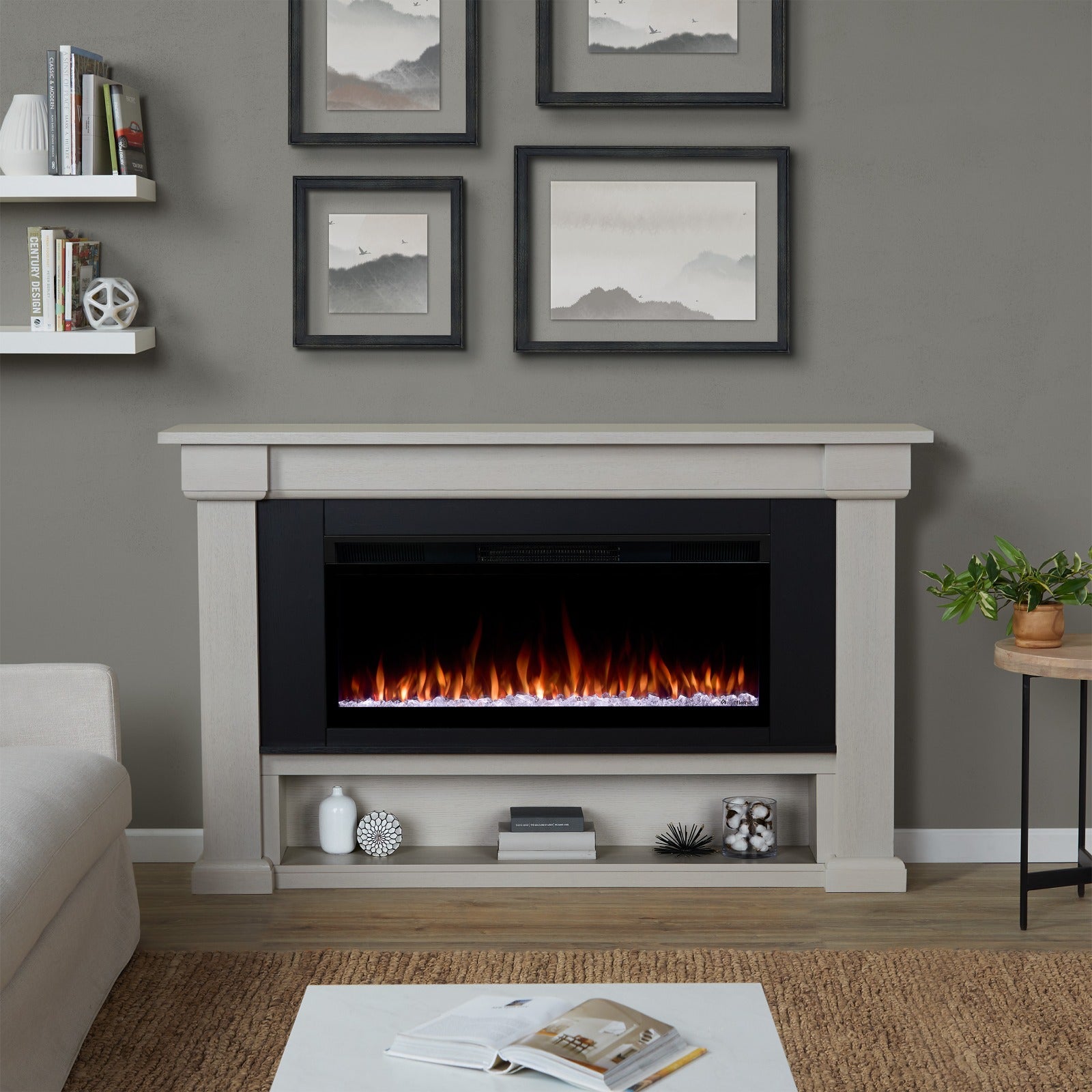 Bristow SMART Landscape Electric Fireplace - Real Flame