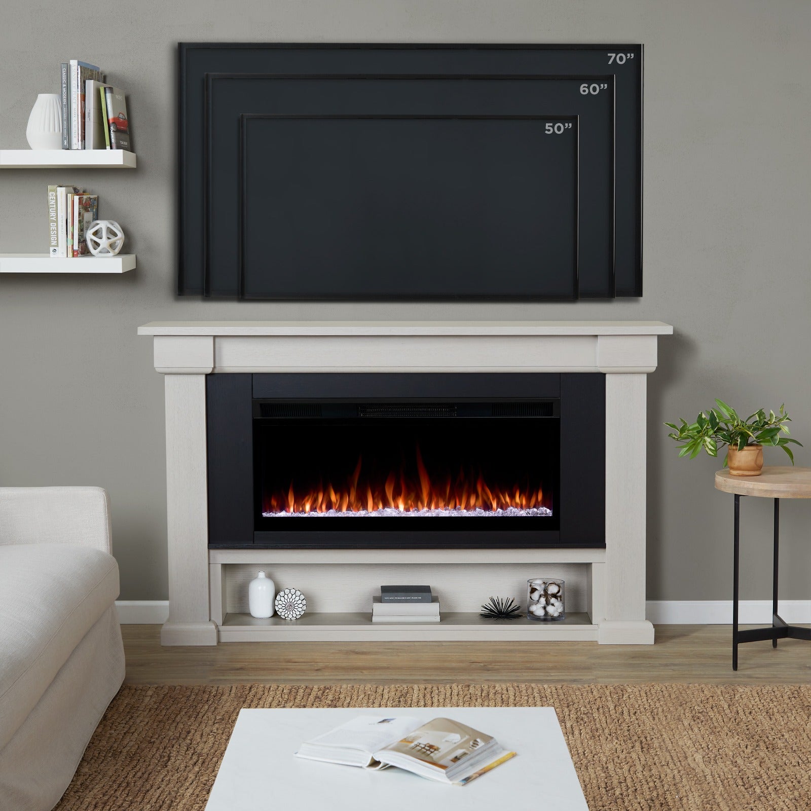 Bristow SMART Landscape Electric Fireplace - Real Flame